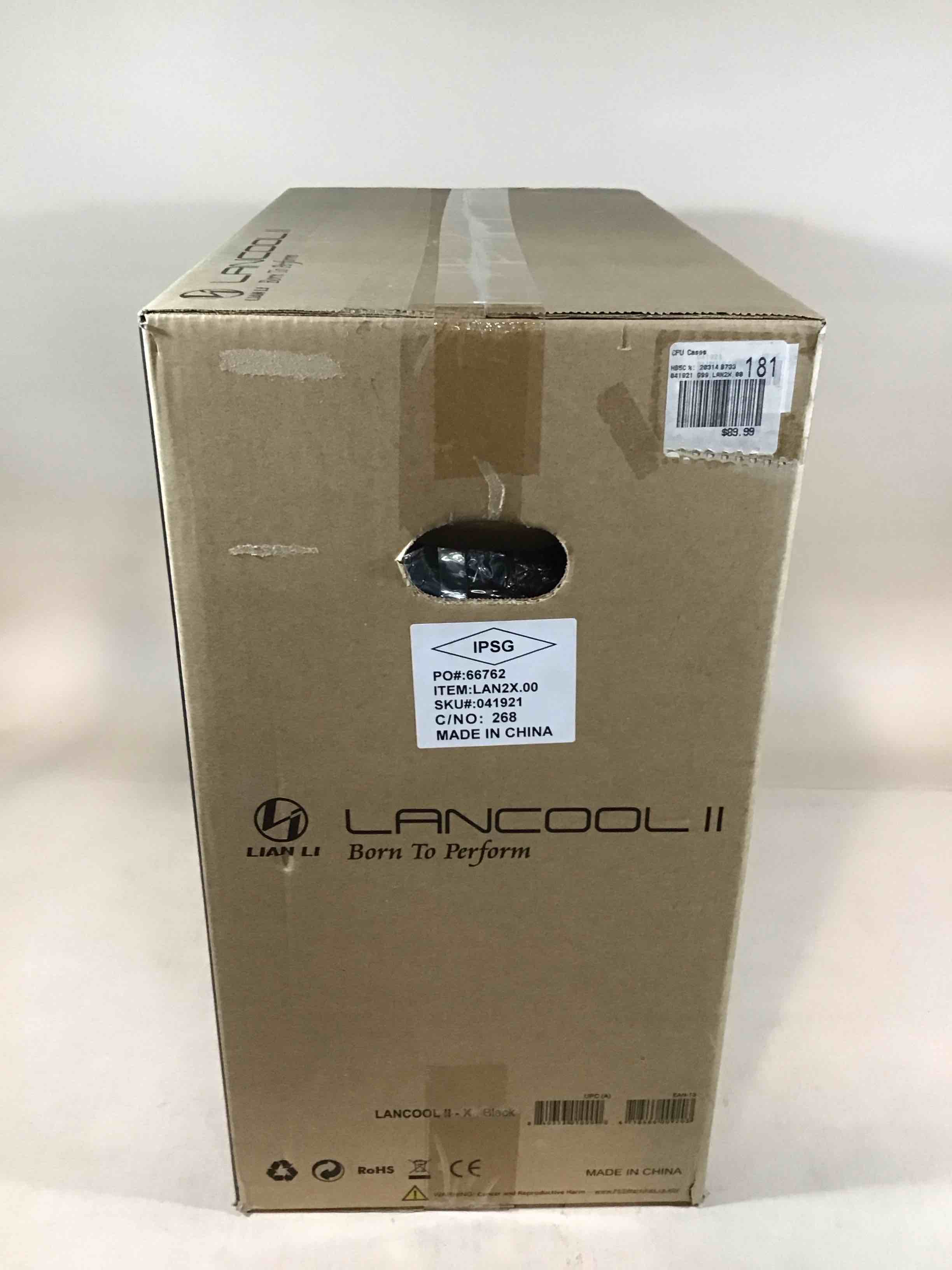 Condition photo showing New/Like New for (grade c) (open box) lian li lancool ii argb tempered glass midi tower case -