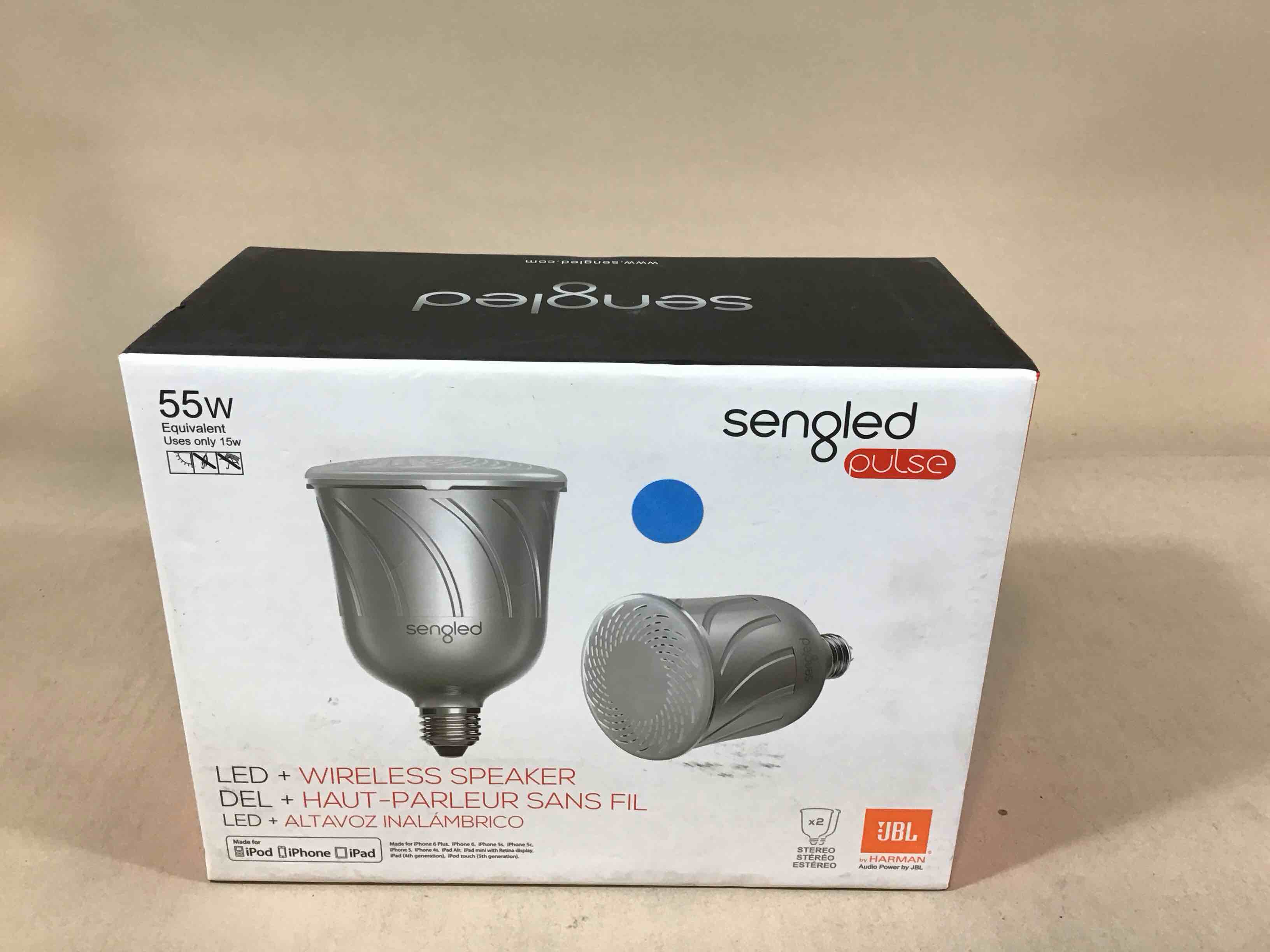 Condition photo showing Good Condition for sengled pulse dimmable white smart br30 light bulb + bluetooth speaker 55w equivalent no hub required 2 bulbs
