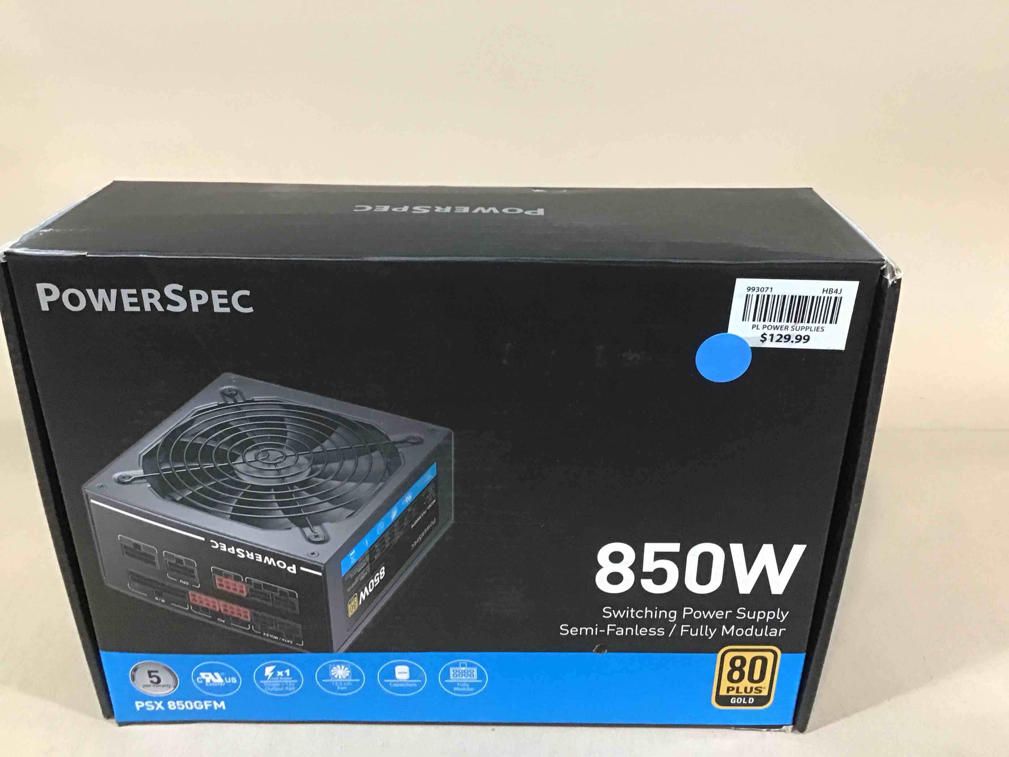 Condition photo showing Good Condition for powerspec 850w switching power supply