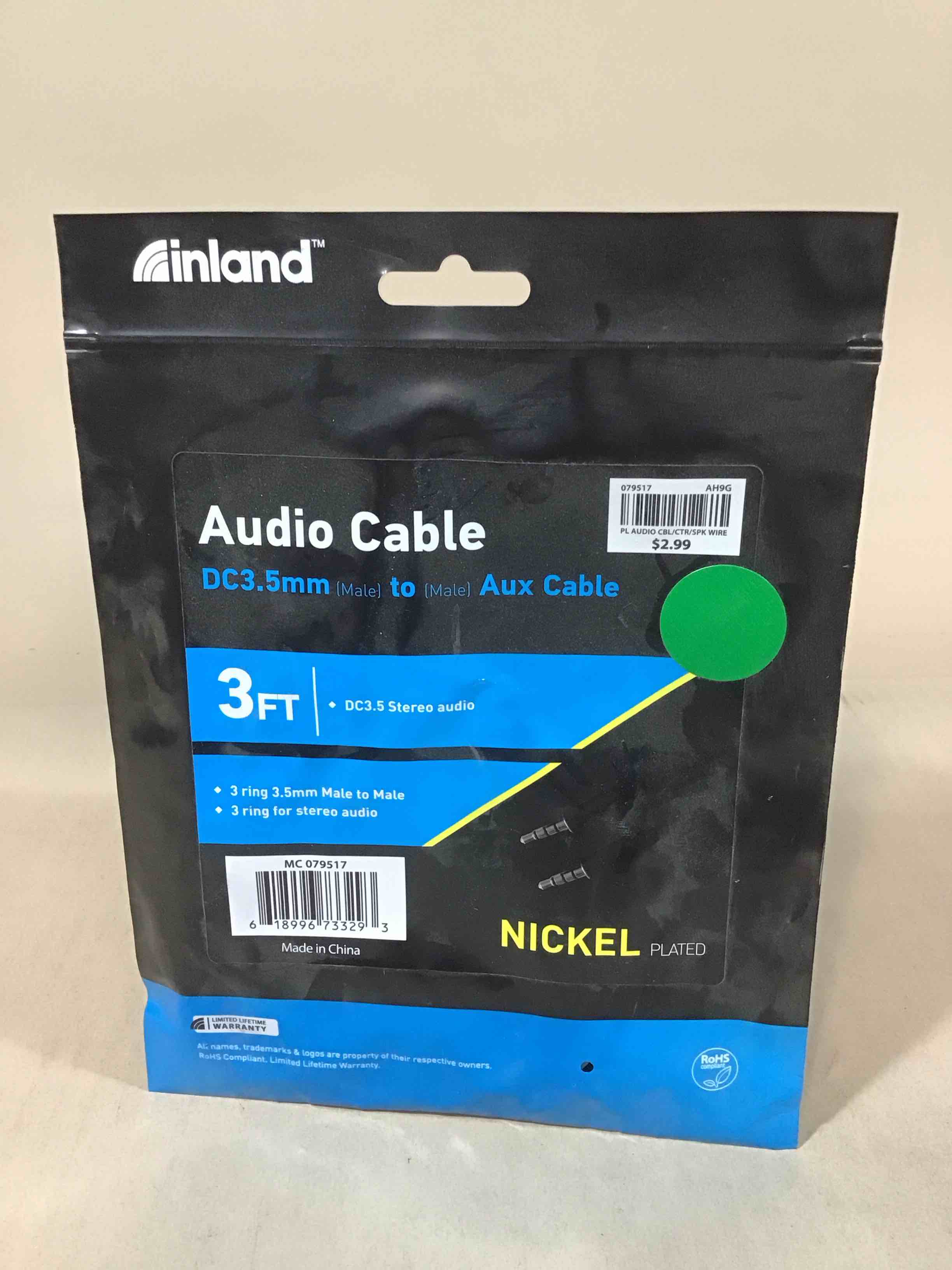 Condition photo showing Good Condition for inland 3ft dc3.5 stereo audio cable