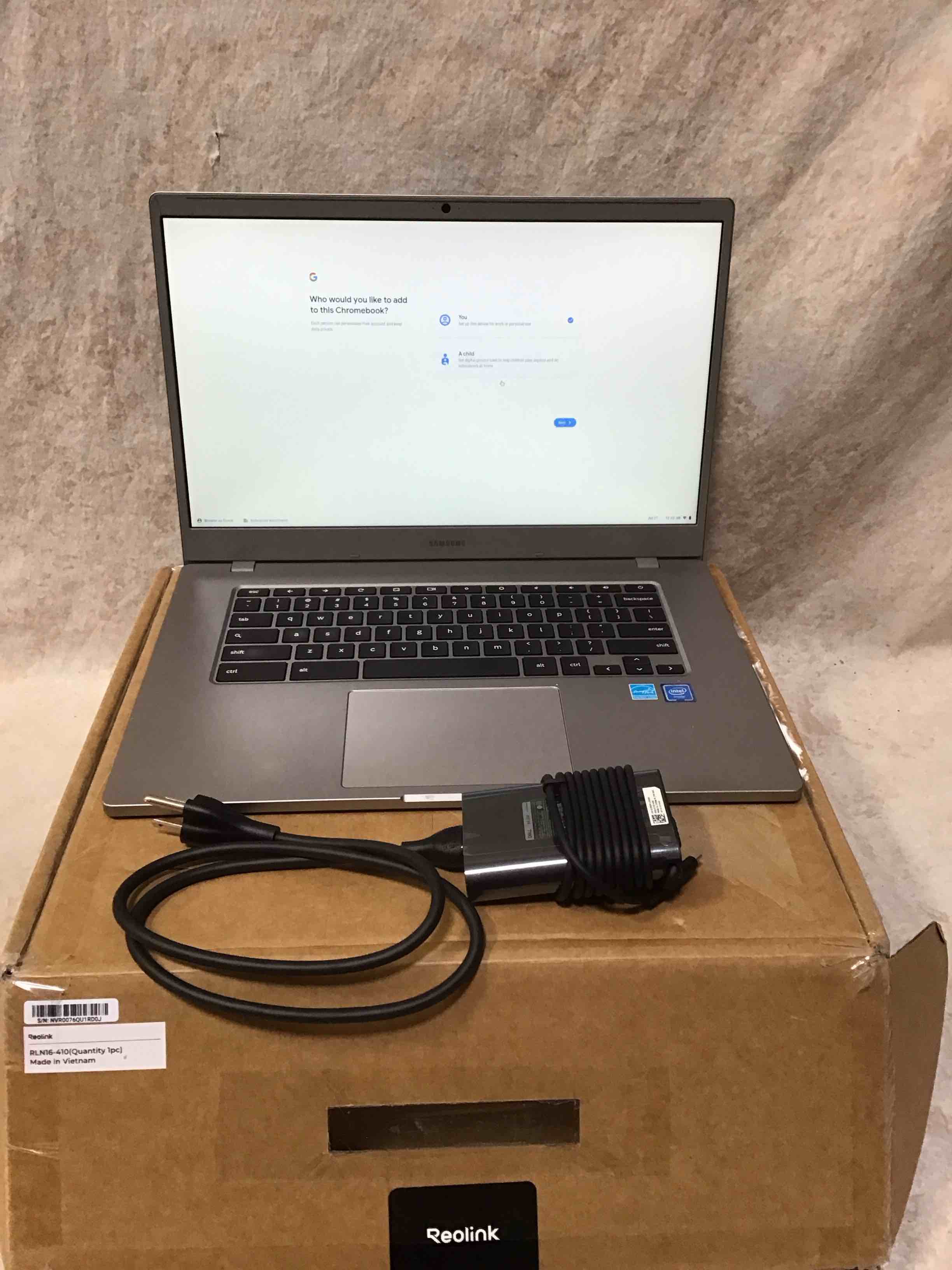 Condition photo showing Good Condition for samsung chromebook xe350xba 15.6”, 4gb, 128gb