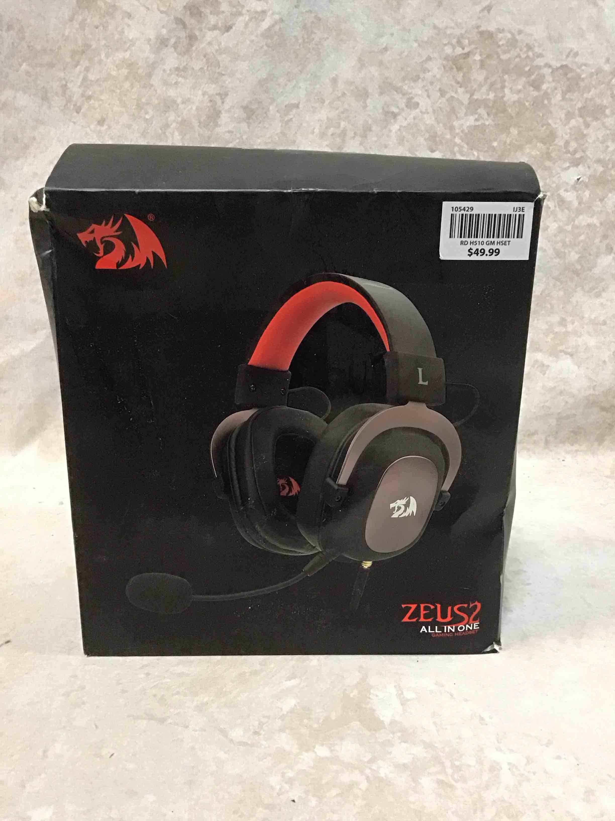 redragon h510 zeus-x rgb wired gaming headset 53mm usb powered for pc/ps4/ns