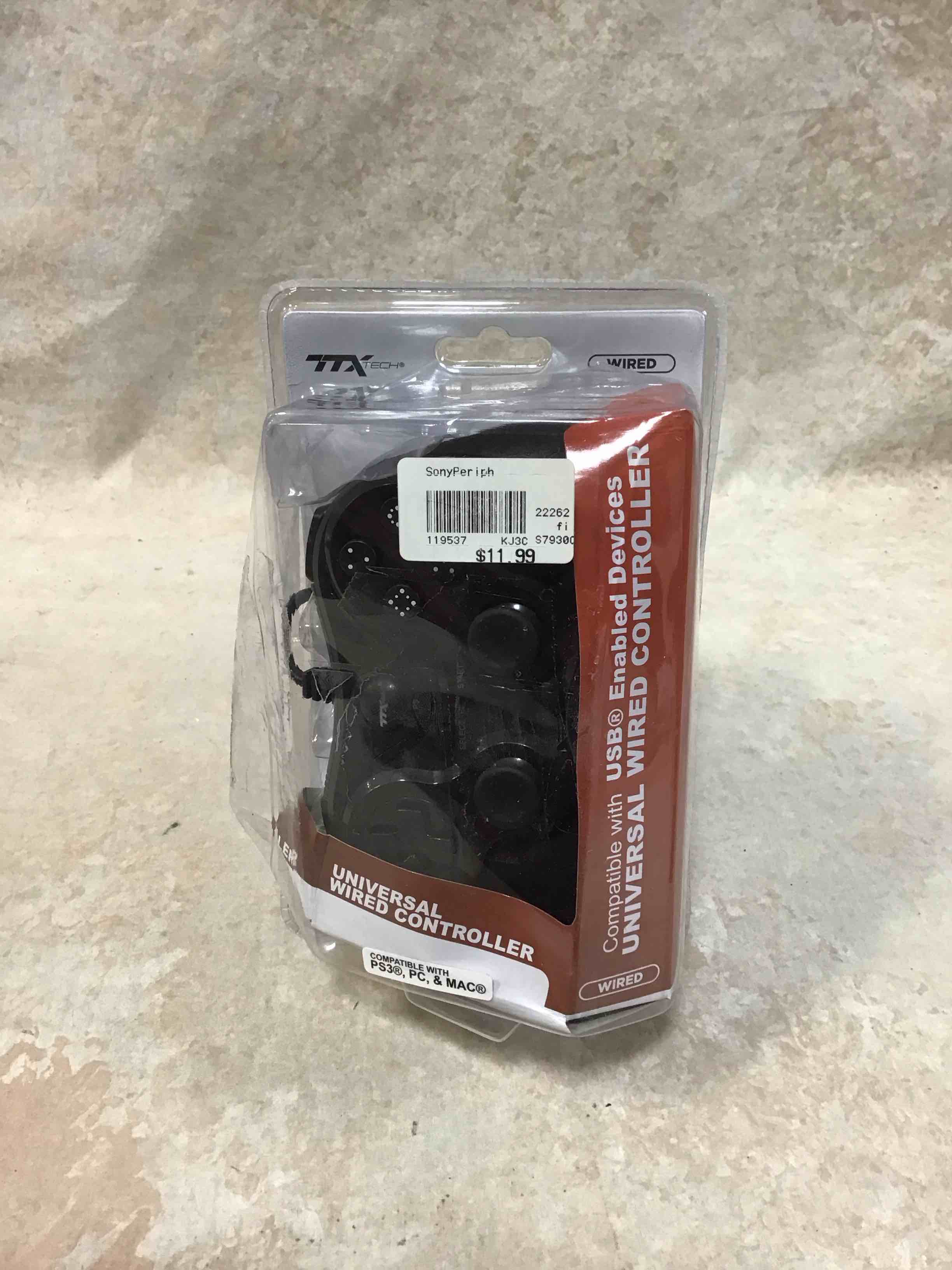 ps3/pc black usb wired controller ttx tech