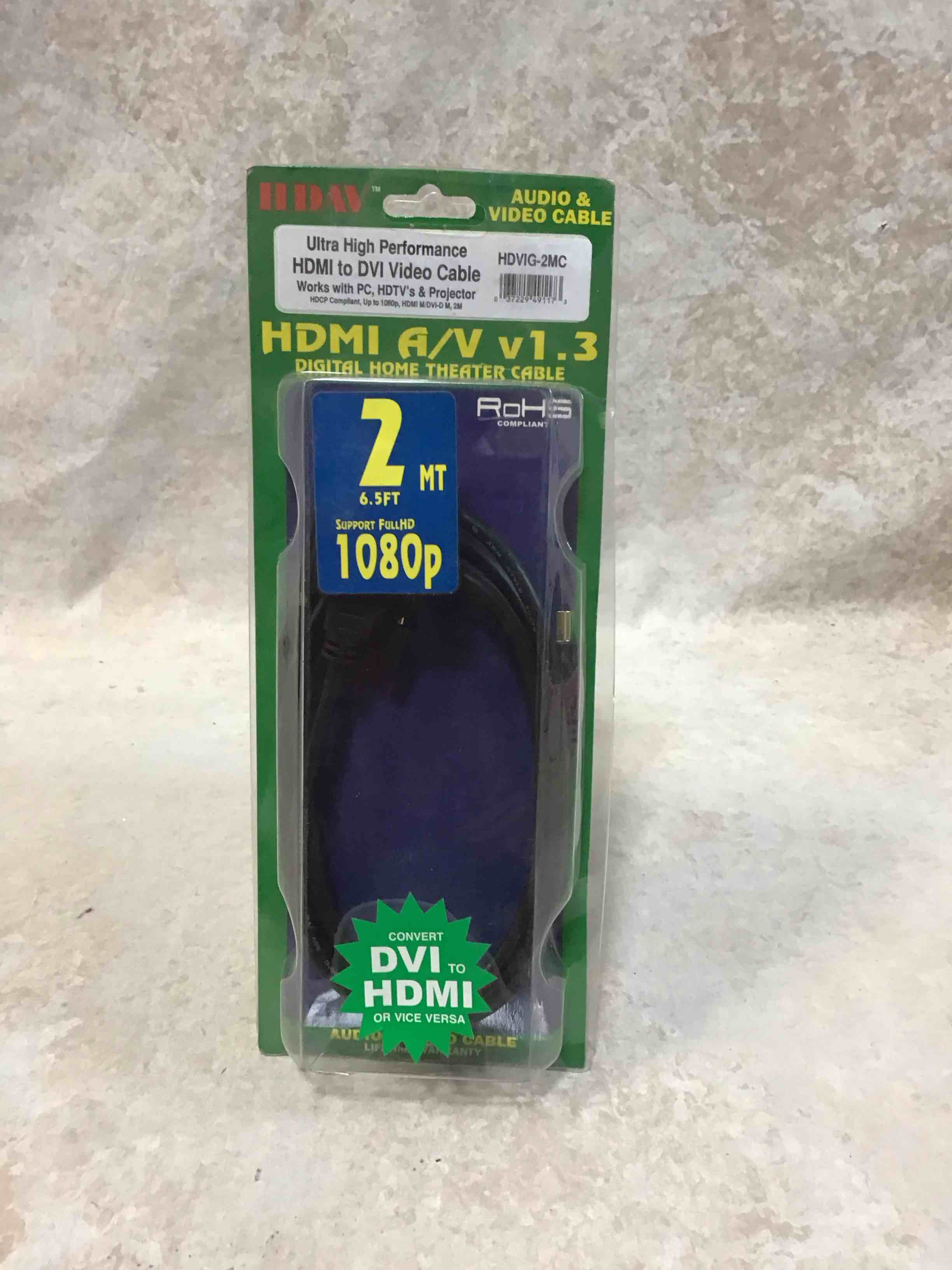Condition photo showing New/Like New for hdav hdmi a/v v1.3 hdmi to dvi cable