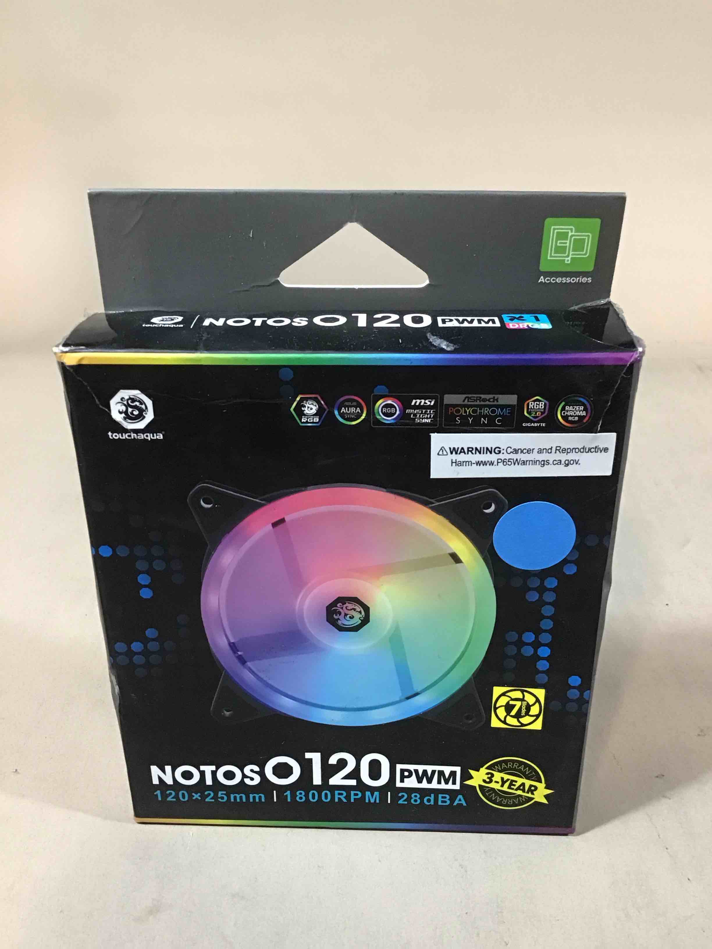 Condition photo showing Good Condition for bitspower notos o 120 pwm fan digital rgb
