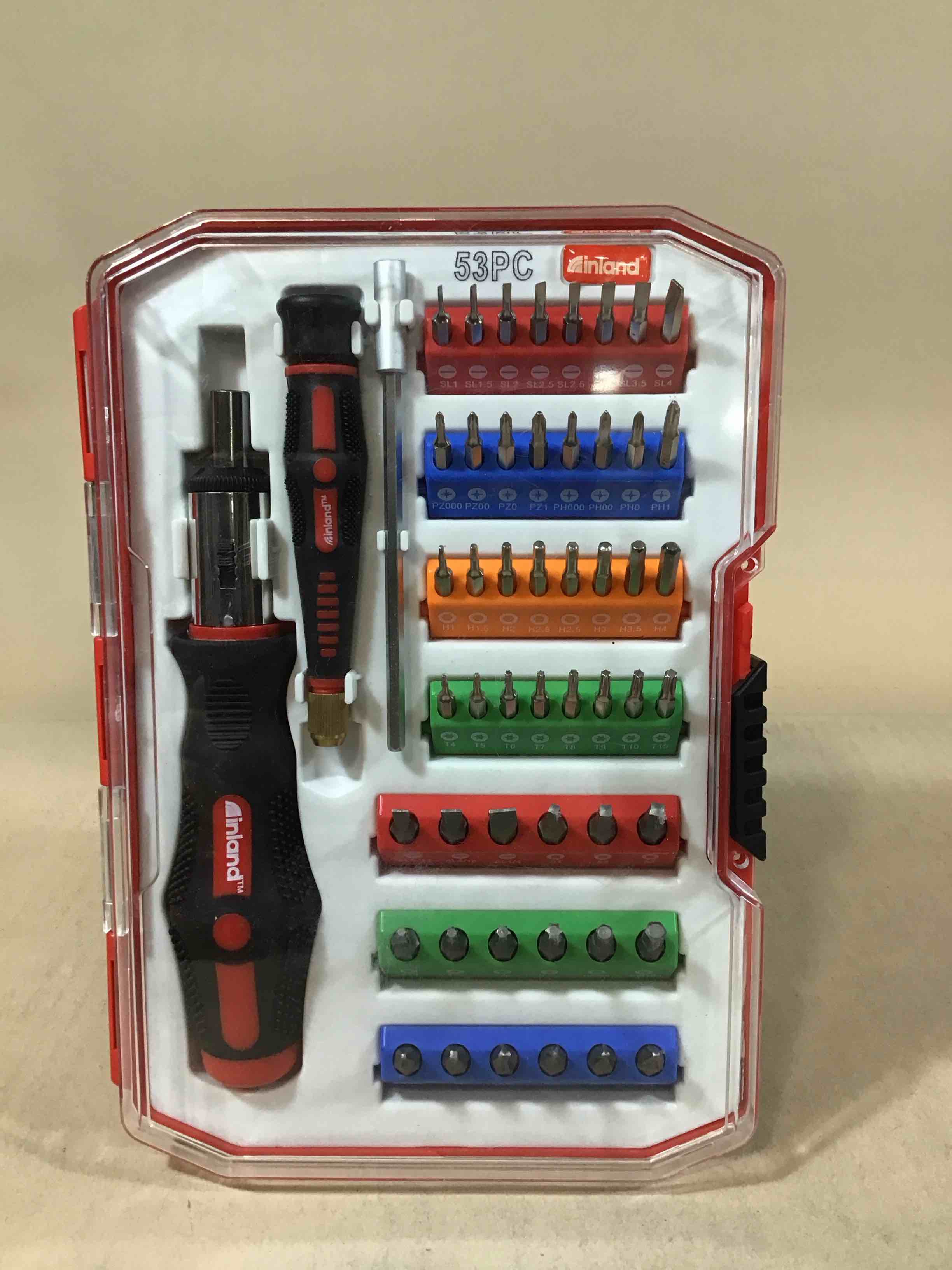 Condition photo showing Good Condition for inland tool set 76-523-n12 53 piece