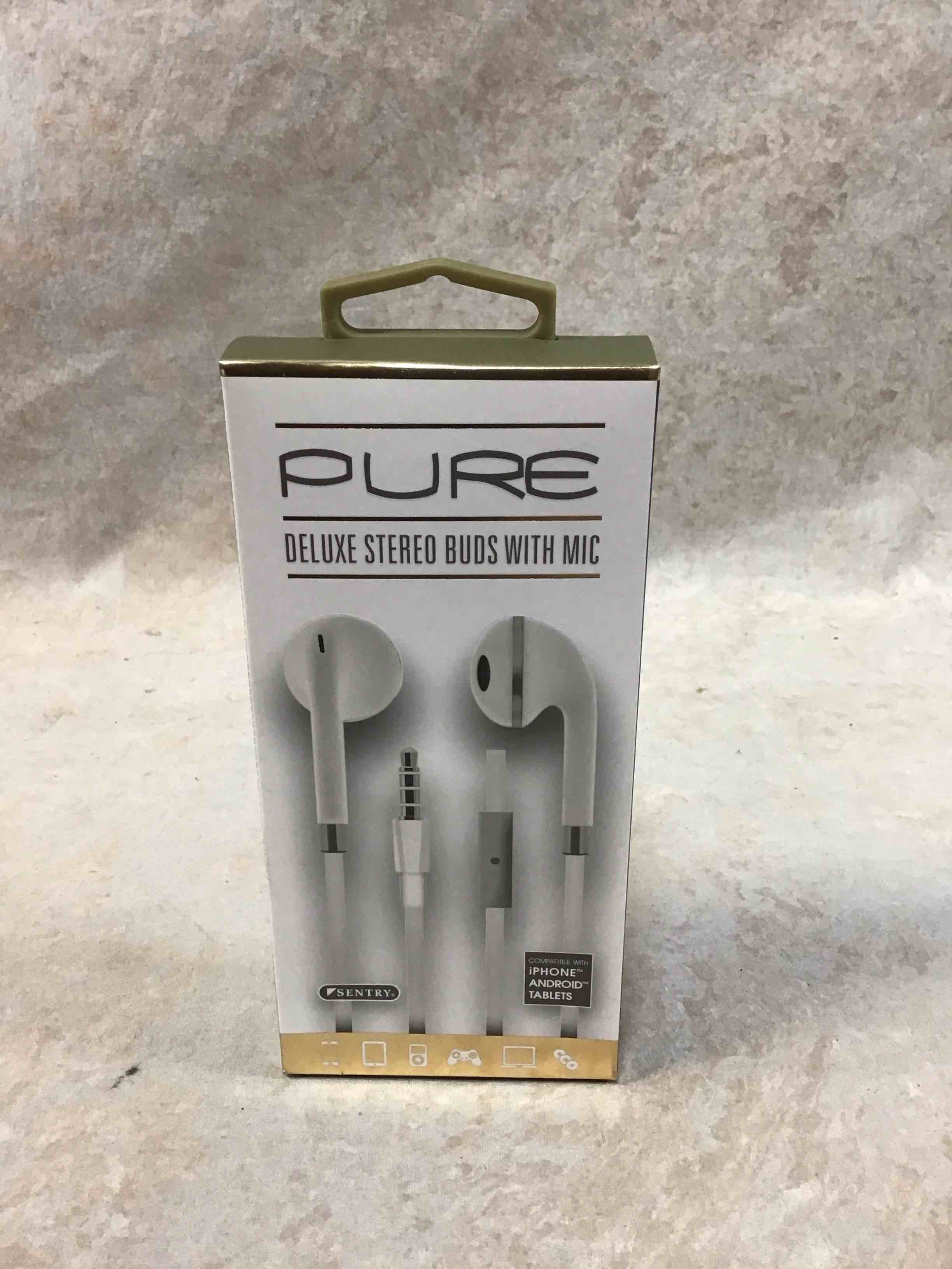 sentry hm227 pure series stereo in-ear buds with in-line mic assortment