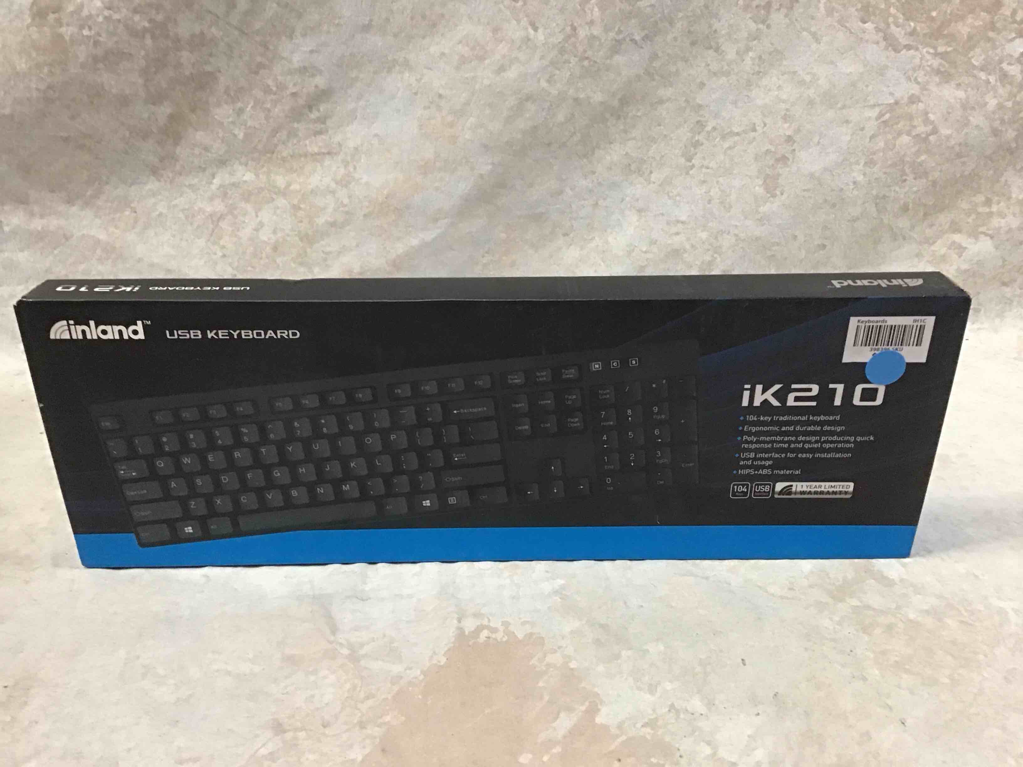 Condition photo showing Good Condition for inland ik-210 premium full standard membrane usb keyboard (047381)
