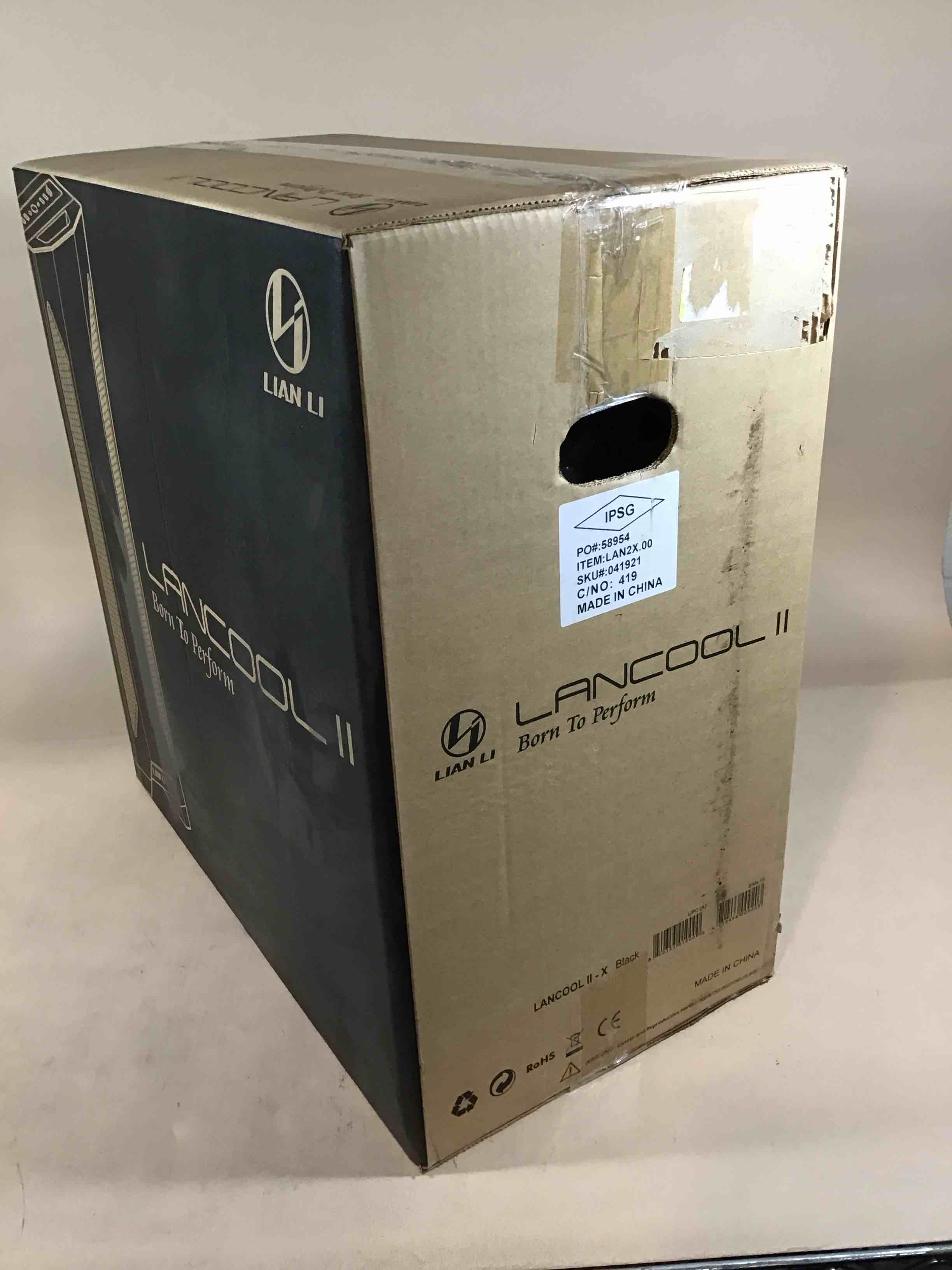 Condition photo showing New/Like New for lancool ii - x - tower - extended atx - no power supply - black - usb/audio