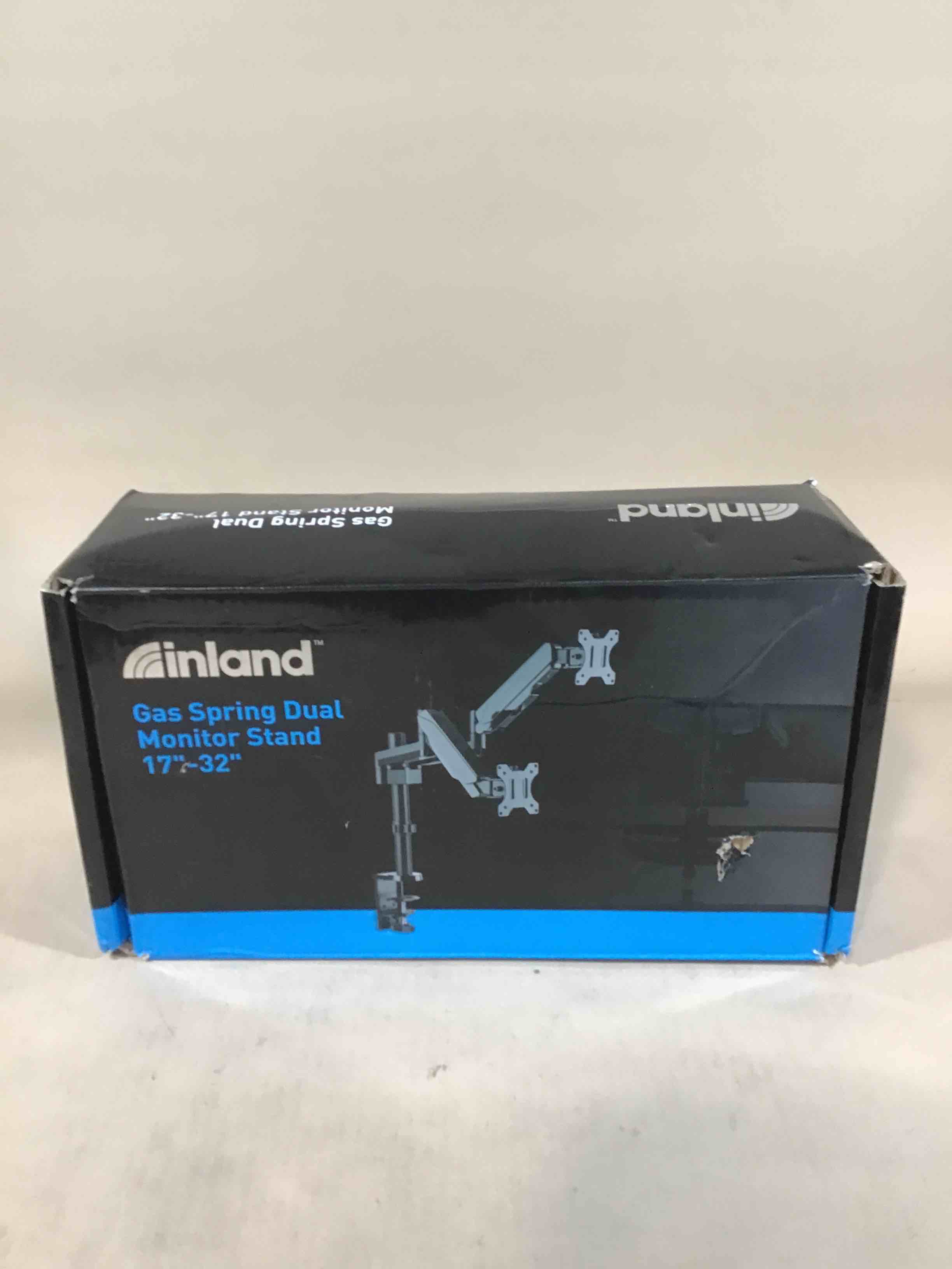 Condition photo showing Good Condition for inland gas spring dual monitor stand 17”-32”