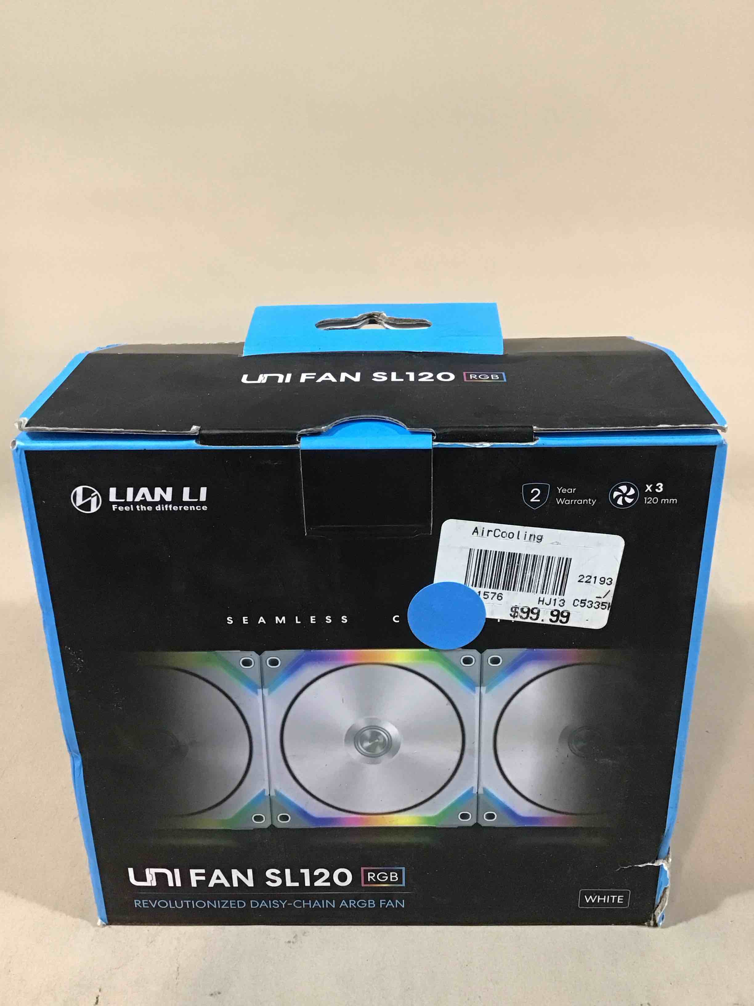 Condition photo showing Good Condition for lian li uni fan sl120 - case fan - 120 mm - white (pack of 3)