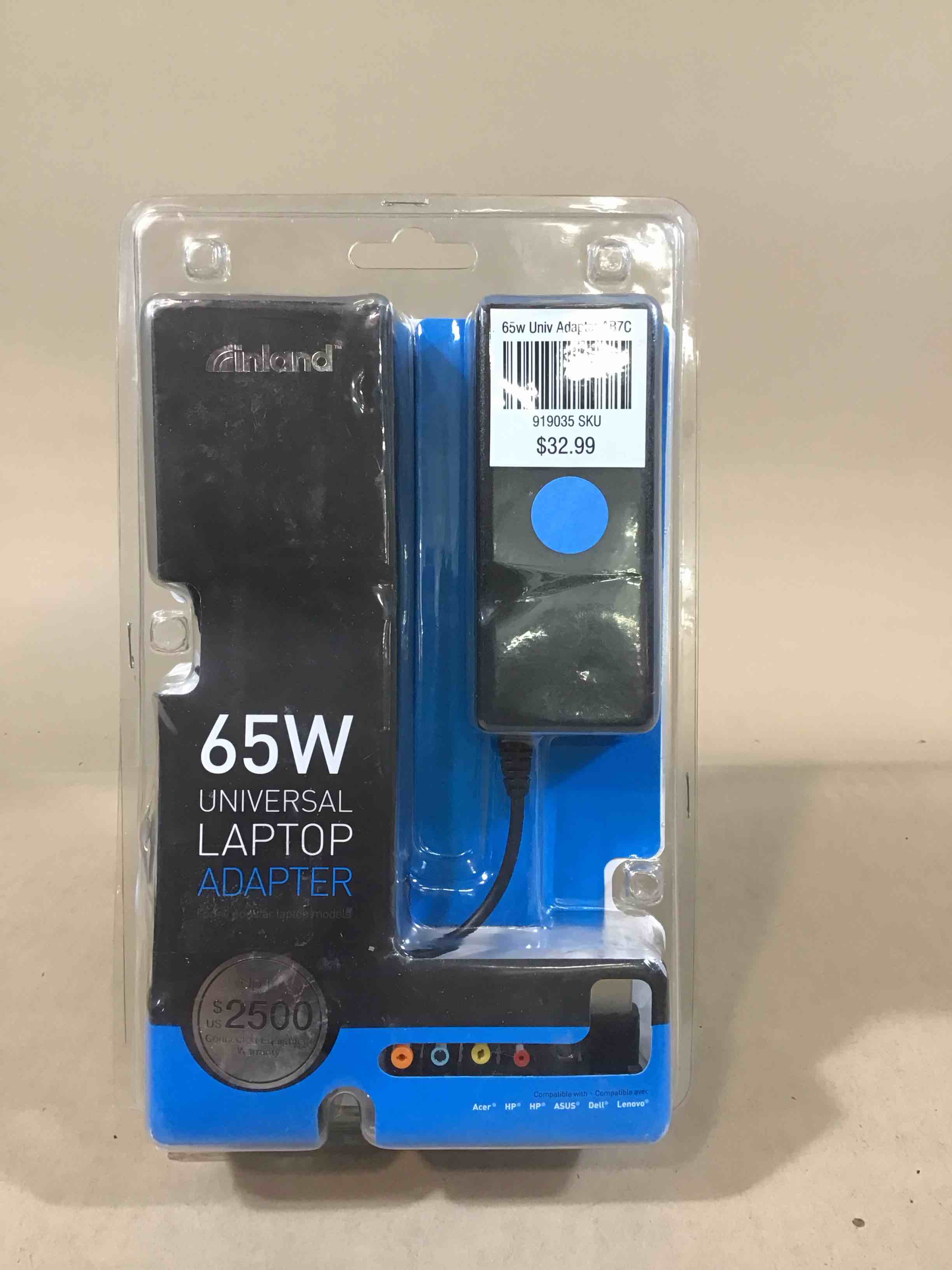 inland 65w universal laptop adapter