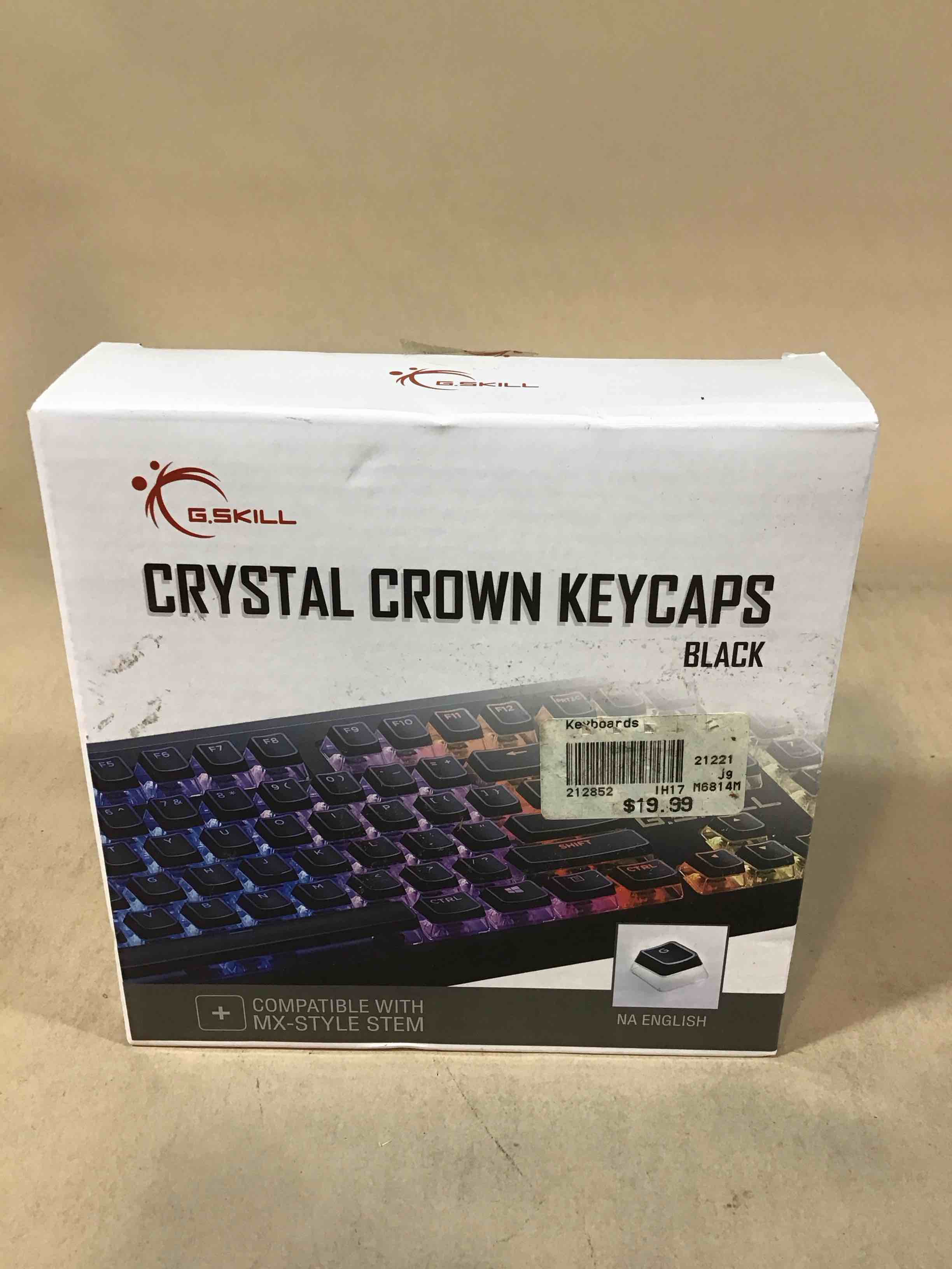 Condition photo showing Good Condition for g.skill crystal crown keycaps - keycap set with transparent layer for mechanical keyboards full 104 key standard ansi 104 english (us) layout - black