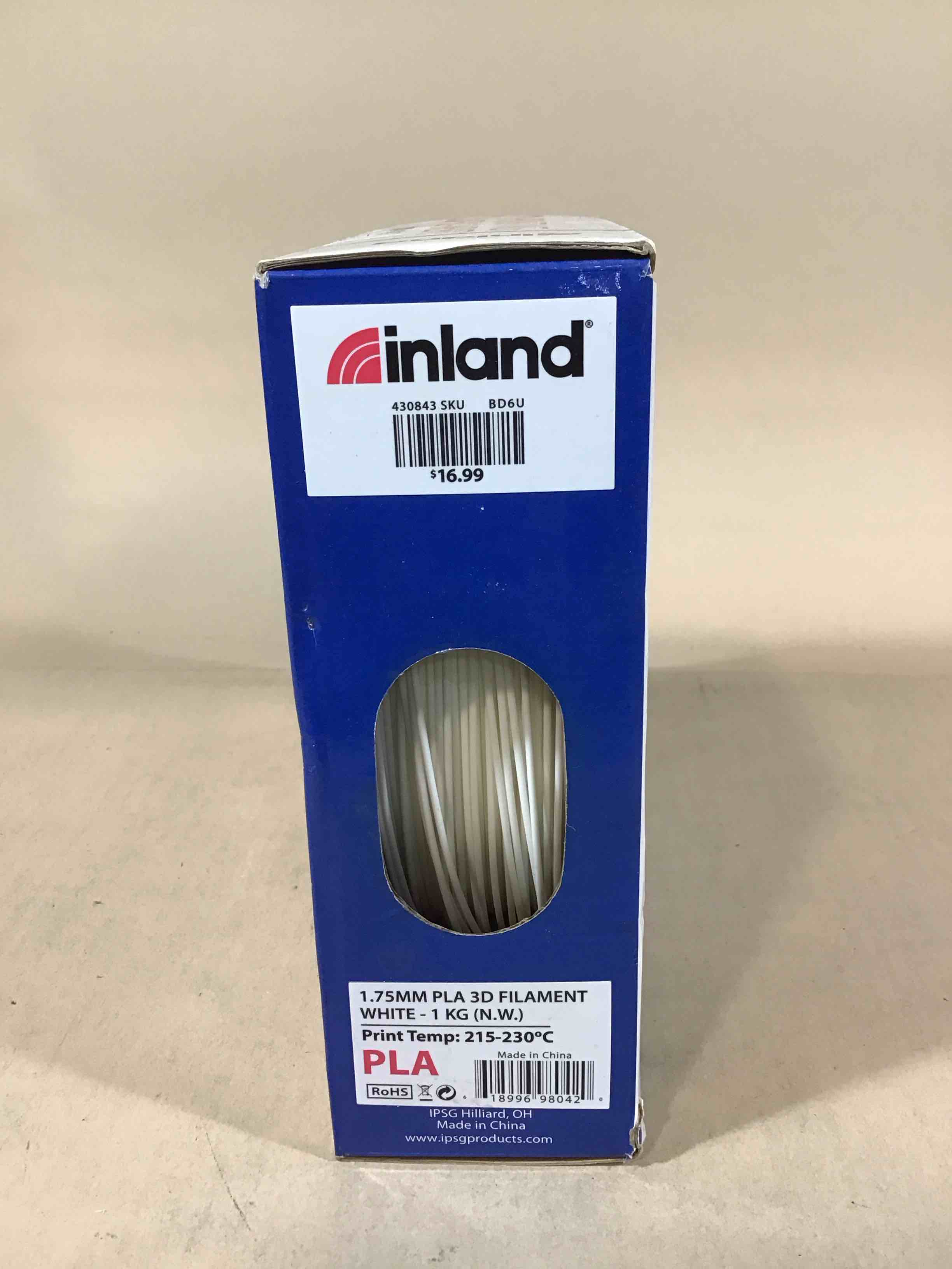 Condition photo showing Good Condition for inland 1.75mm white pla 3d printer filament - 1kg spool (2.2 lbs)