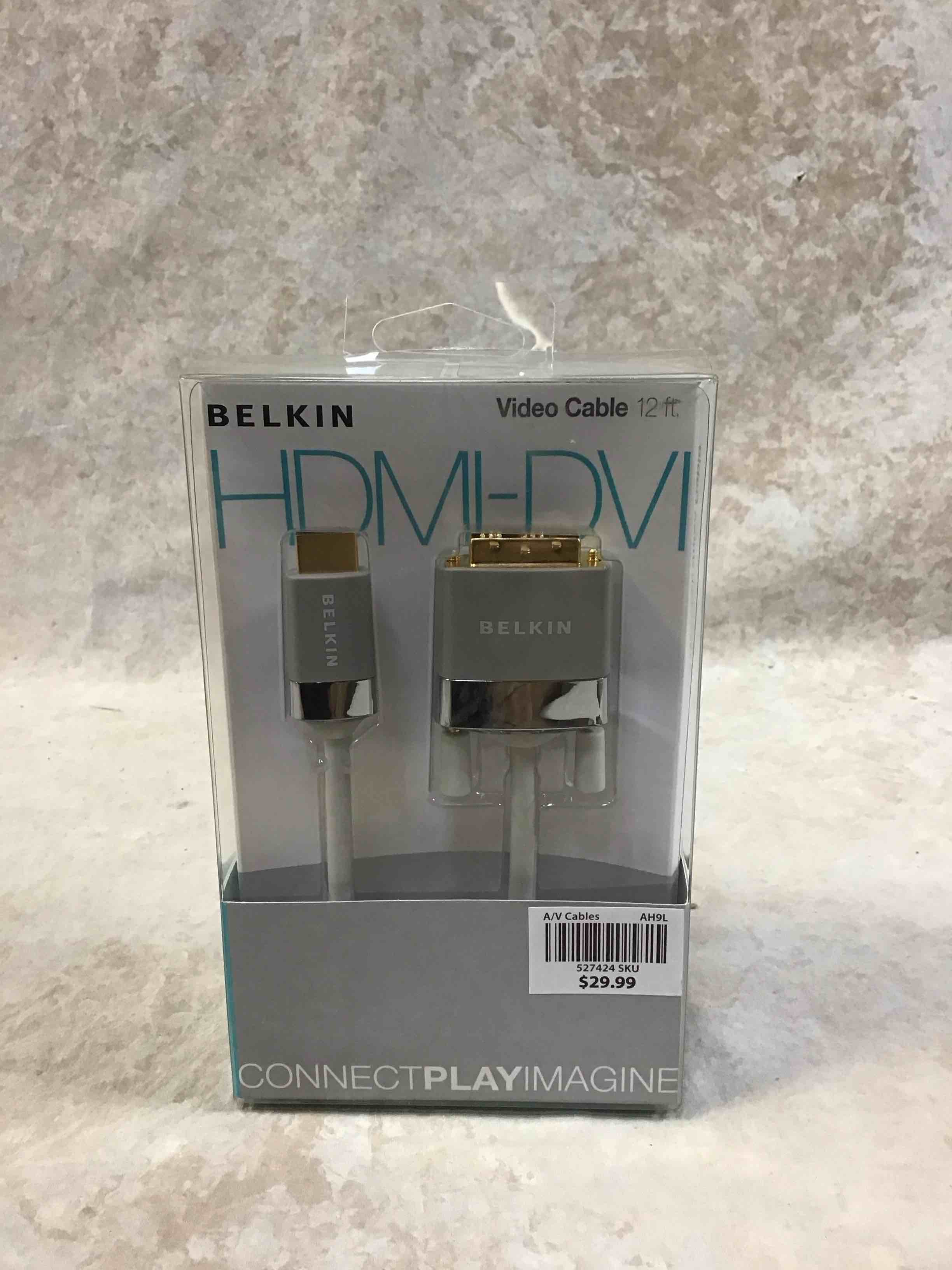 Condition photo showing New/Like New for belkin av22401-12-wht hdmi to dvi-d cable adapter