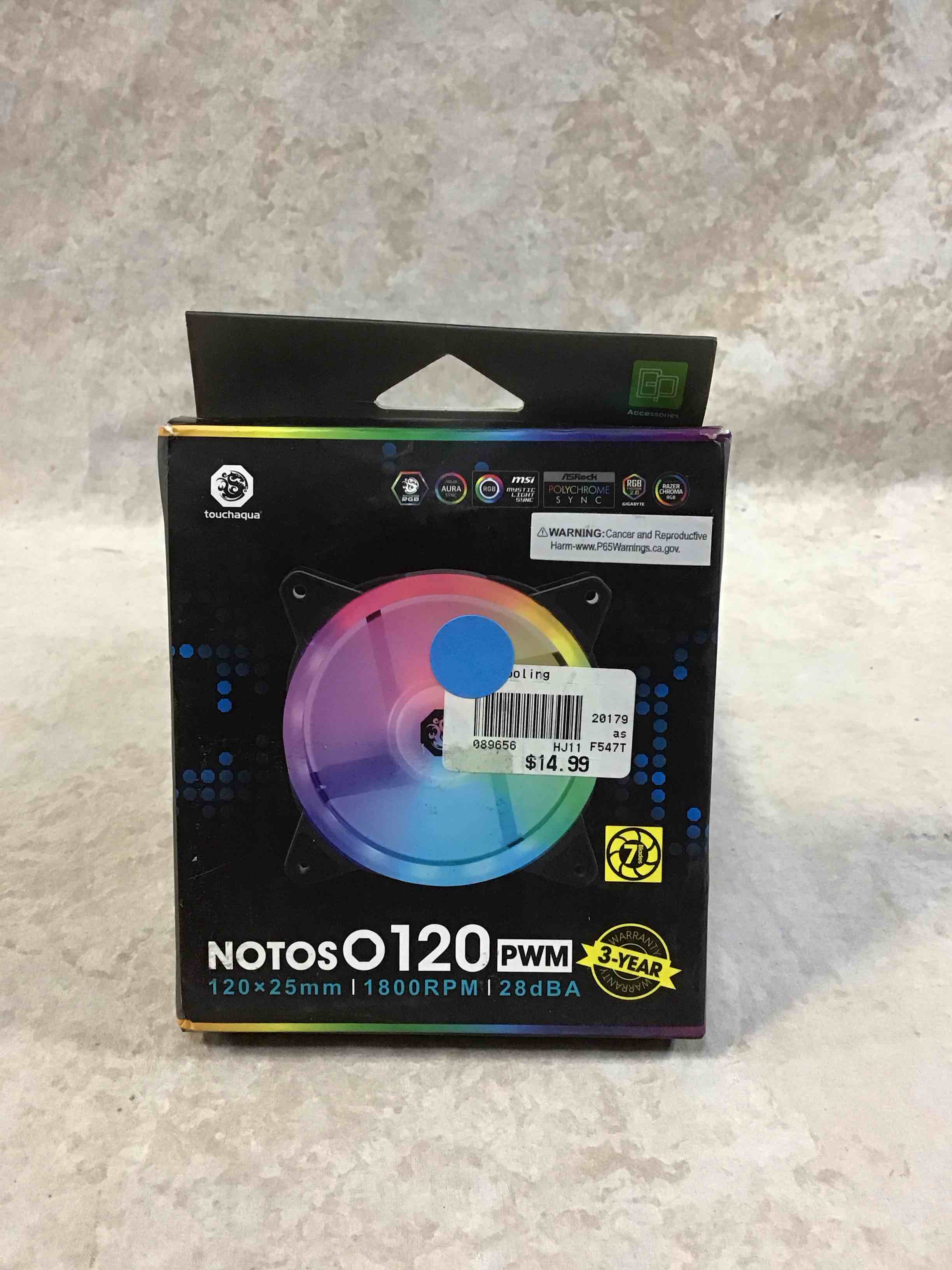 Condition photo showing Good Condition for bitspower notos o 120 pwm fan digital rgb