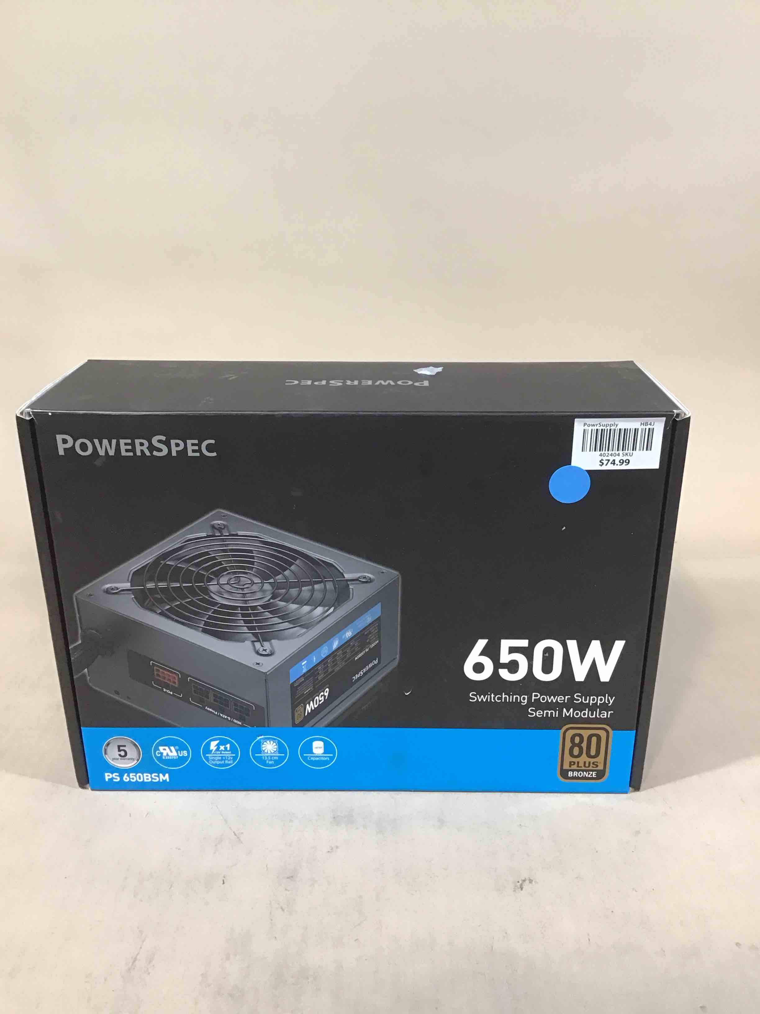 Condition photo showing Good Condition for power supply 650w semi modular 80+ bronze certified psu atx