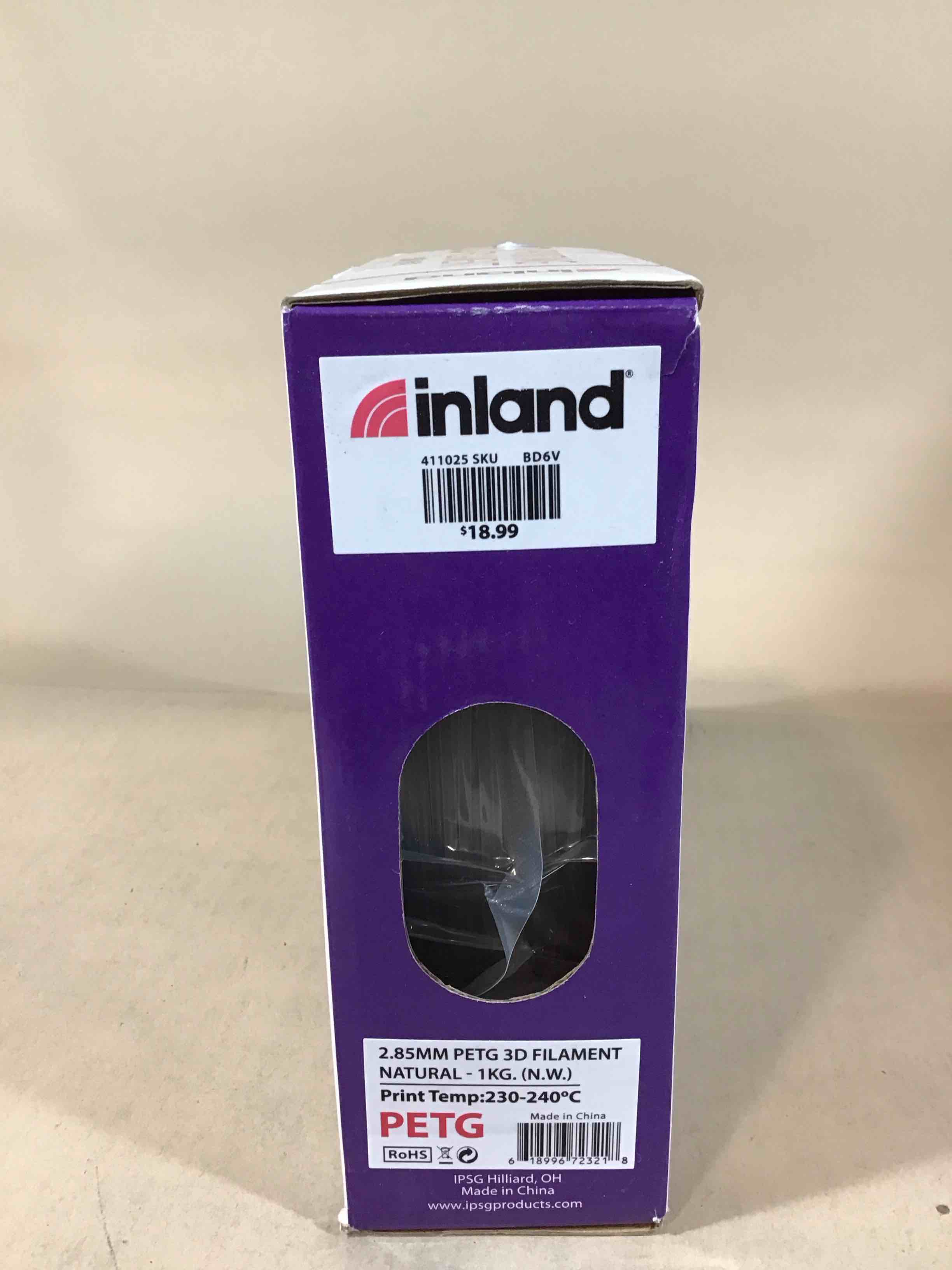 Condition photo showing New/Like New for inland petg 2.85mm 3d printing filament natural