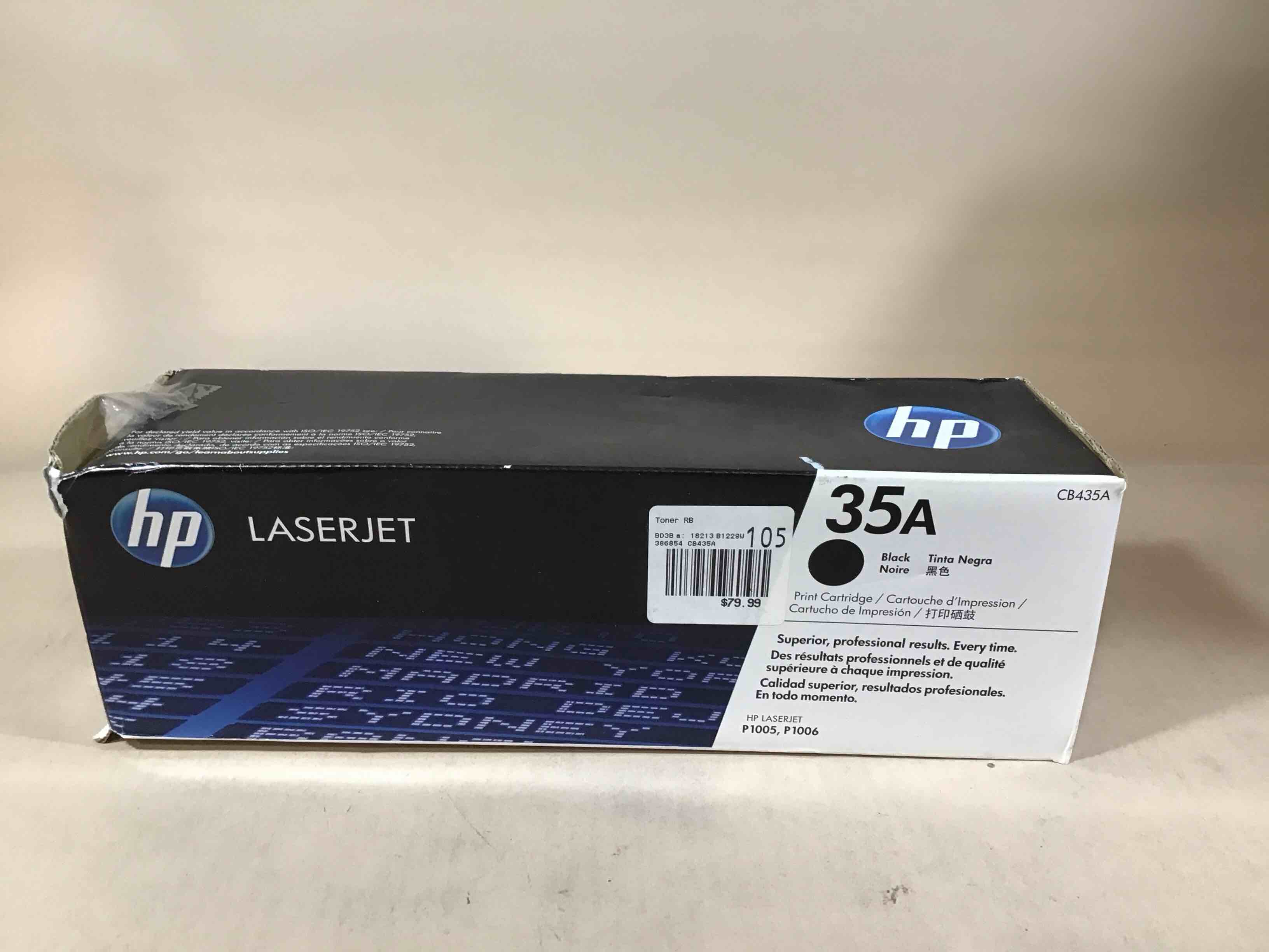 Condition photo showing Good Condition for hp 35a black original laserjet toner cartridge ~1 500 pages cb435a
