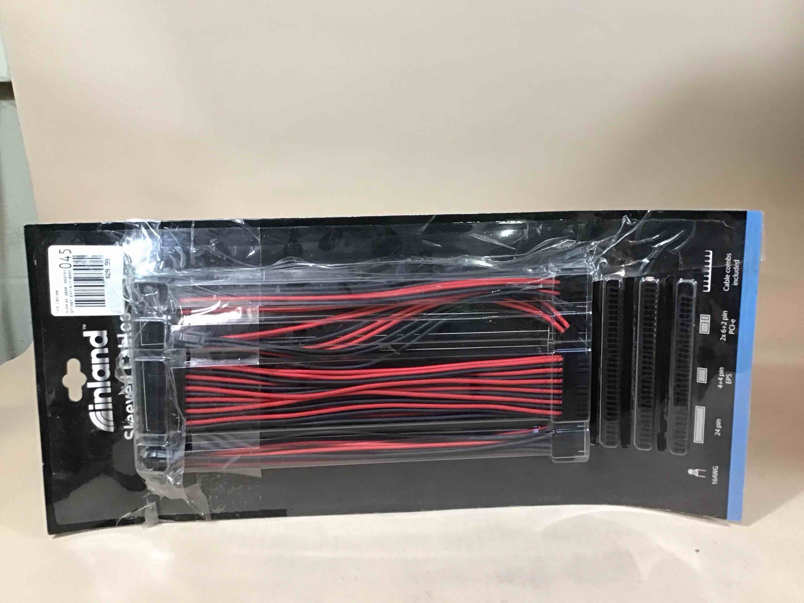 Condition photo showing Good Condition for inland psu sleeved cable power supply extension cable kit pc power cable exte...