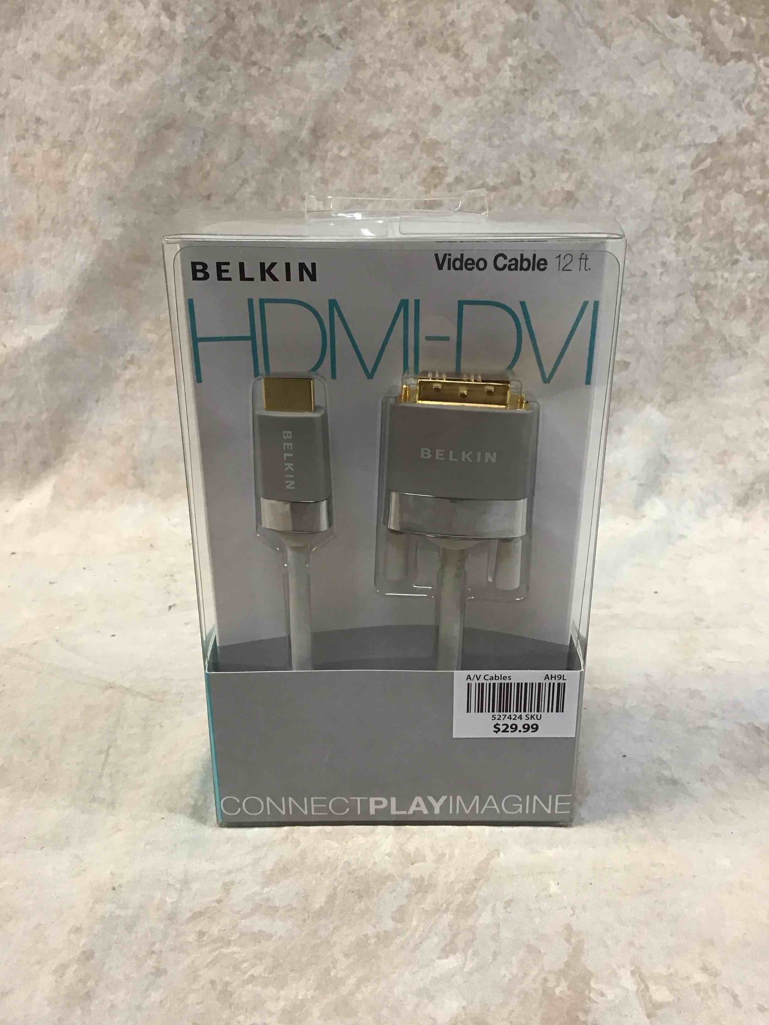 Condition photo showing New/Like New for belkin av22401-12-wht hdmi to dvi-d cable adapter
