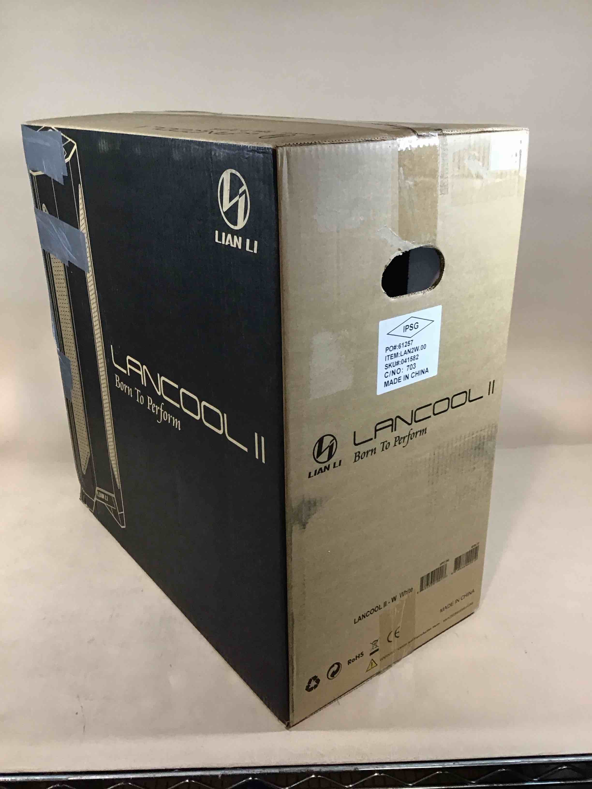 Condition photo showing New/Like New for lancool ii - w - tower - extended atx - windowed side panel (tempered glass) - no power supply - white - usb/audio