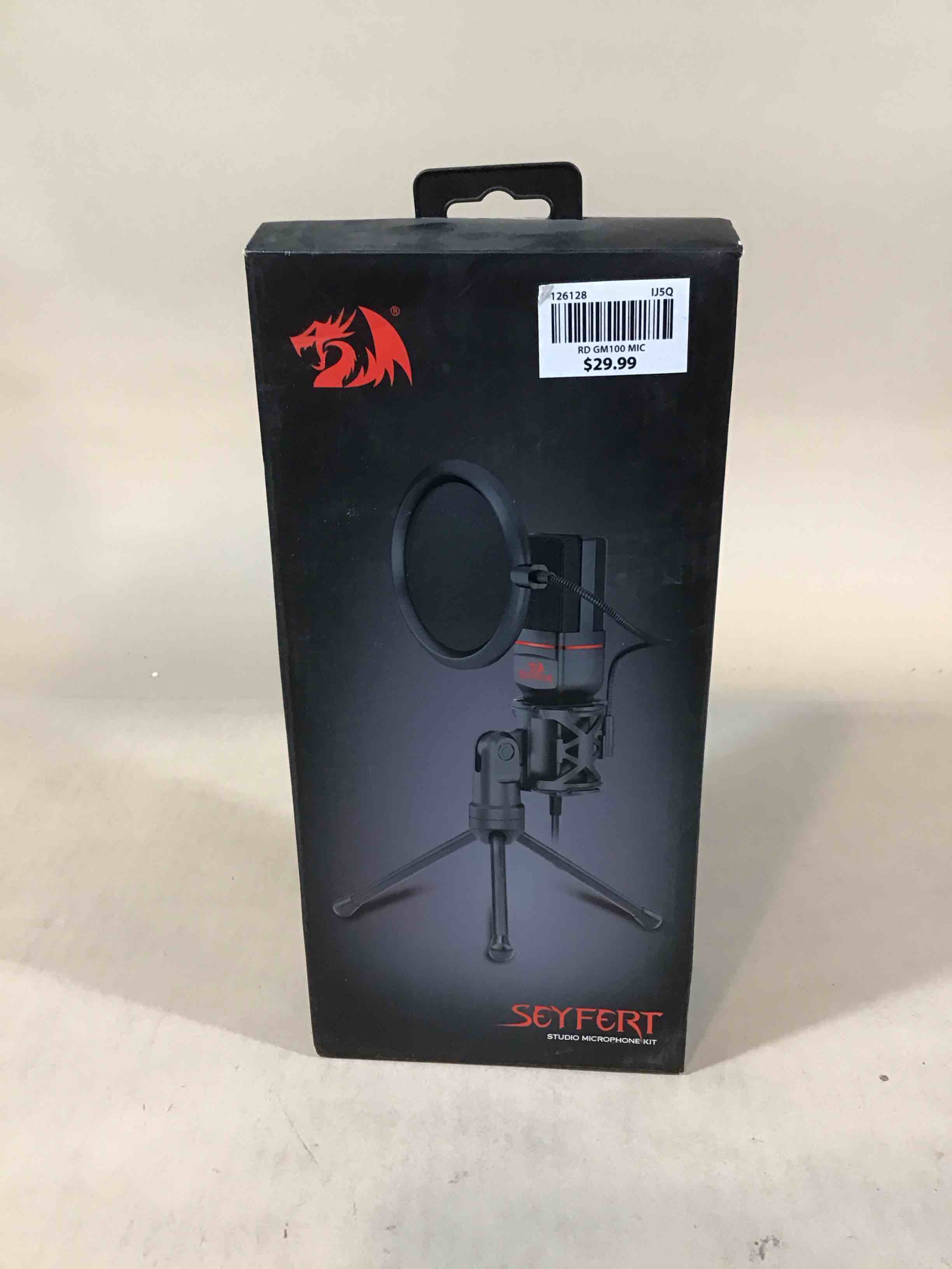 Condition photo showing Good Condition for redragon gm100 omni condenser pro microphone mic stand tripod audio 3.5mm jack