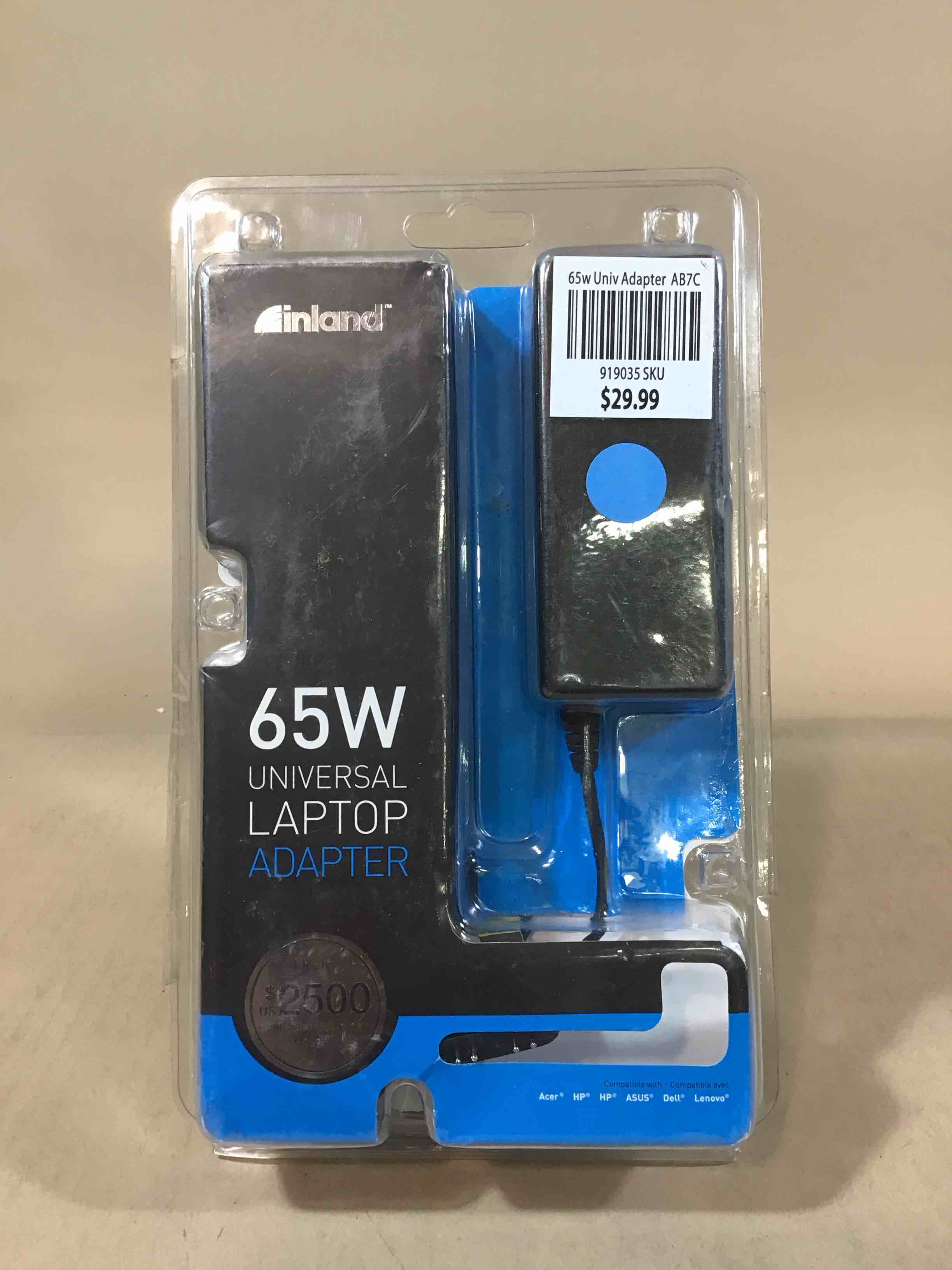 inland 65w universal laptop adapter
