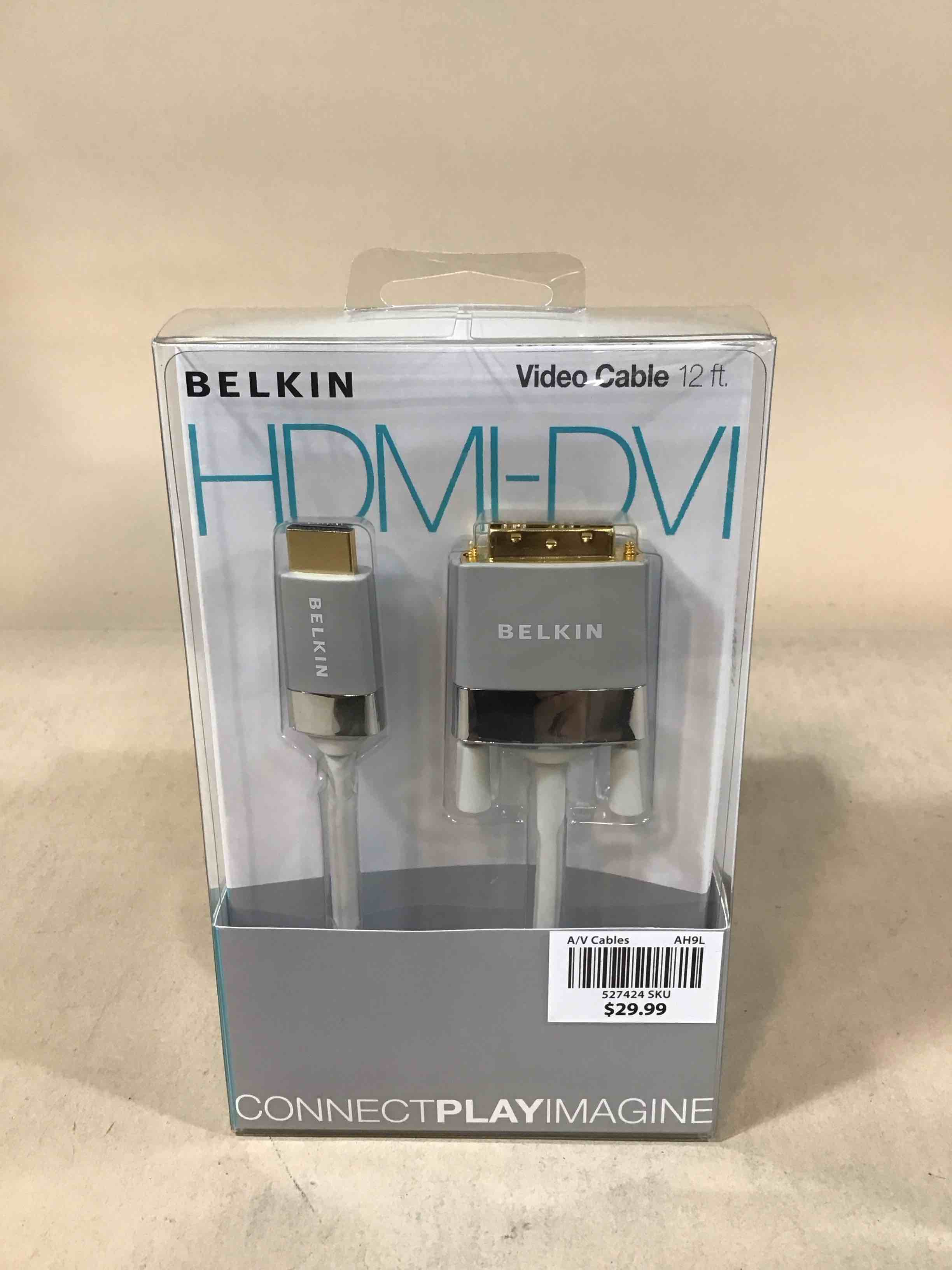Belkin AV22401-12-WHT HDMI to DVI-D Cable Adapter