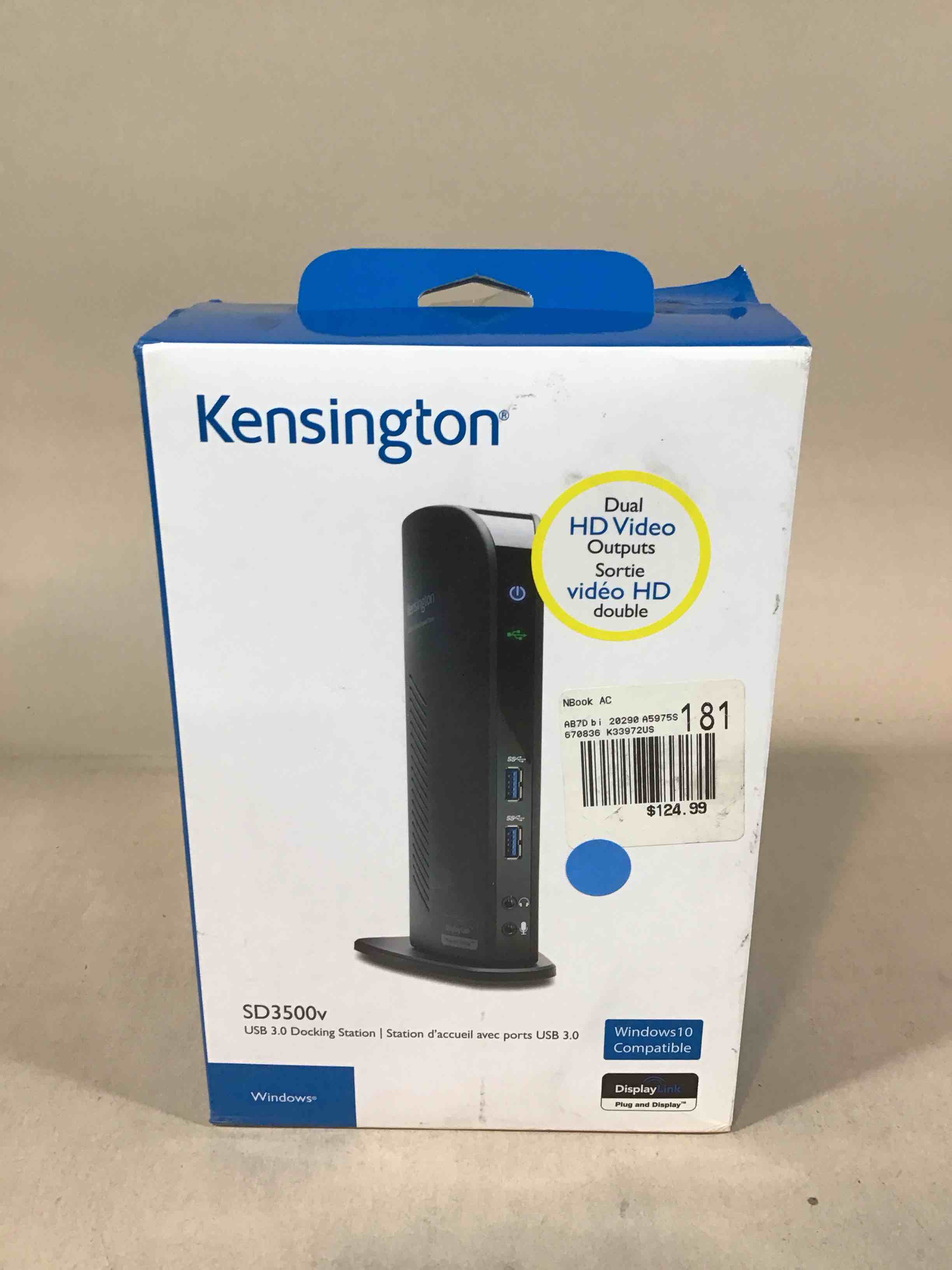Kensington - USB 3.0 Docking Station Dual DVI/HDMI/VGA sd3500v - Black