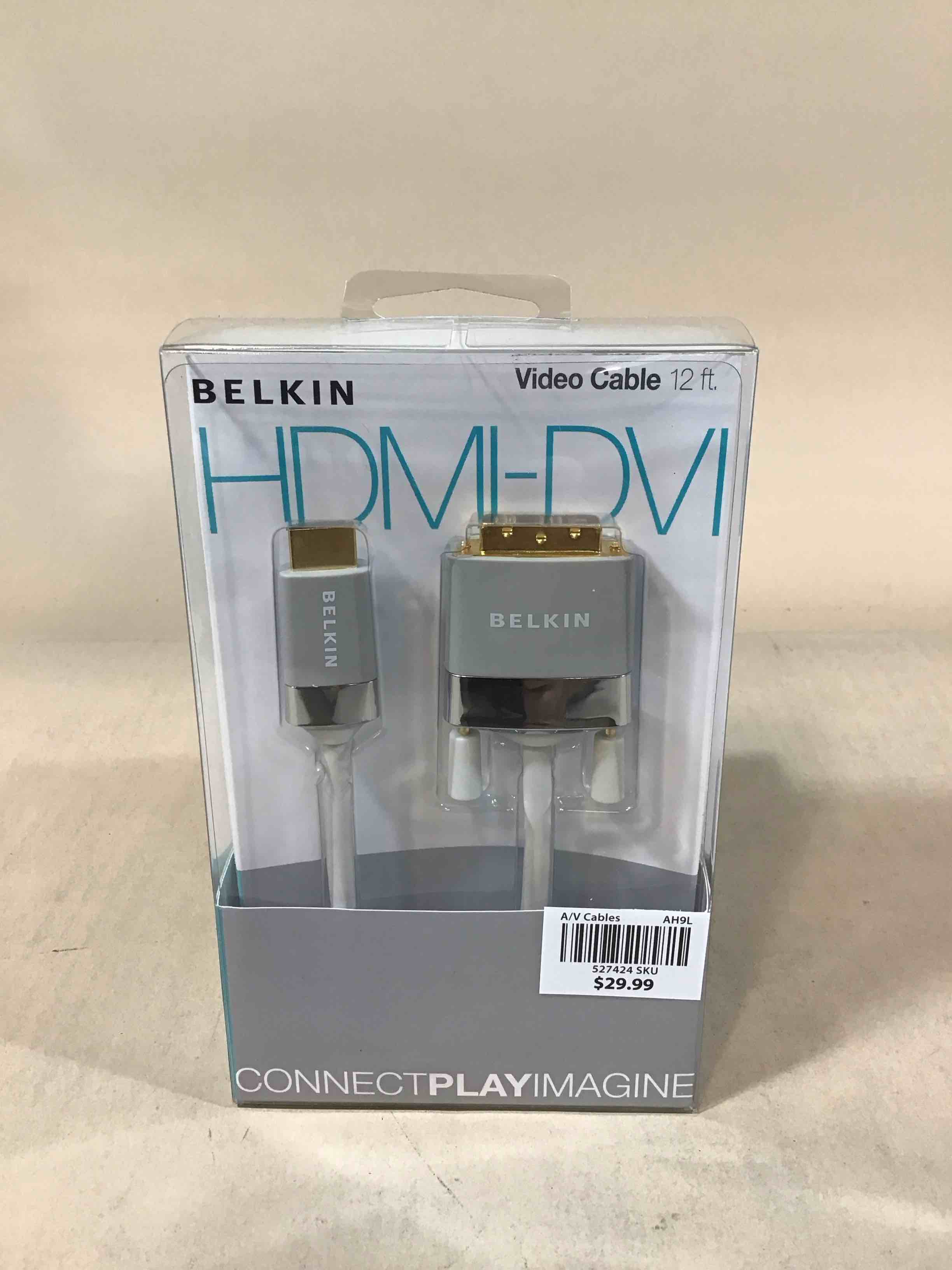 Belkin AV22401-12-WHT HDMI to DVI-D Cable Adapter