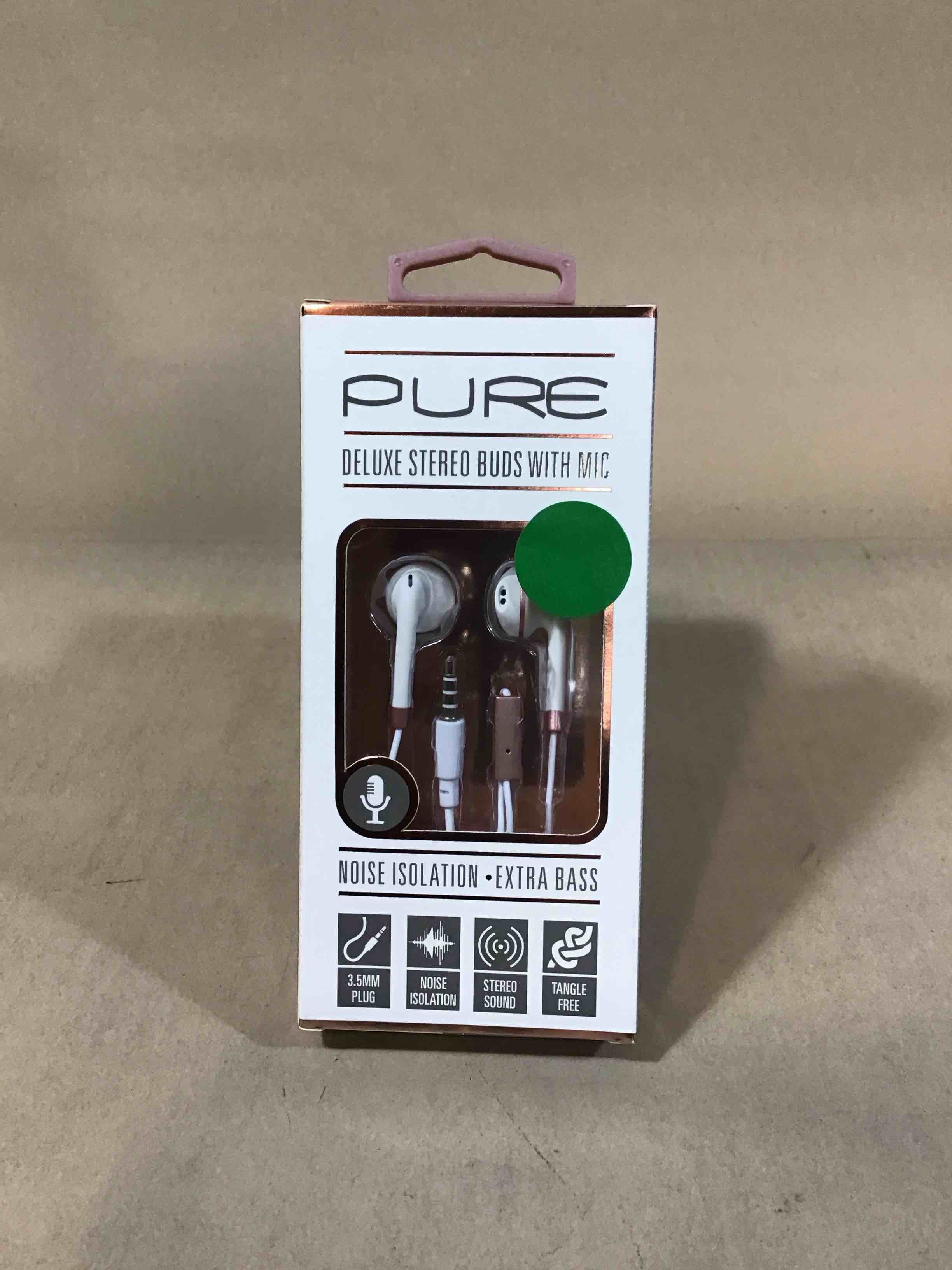 SENTRY HM227 PURE SERIES STEREO IN-EAR BUDS WITH IN-LINE MIC ASSORTMENT