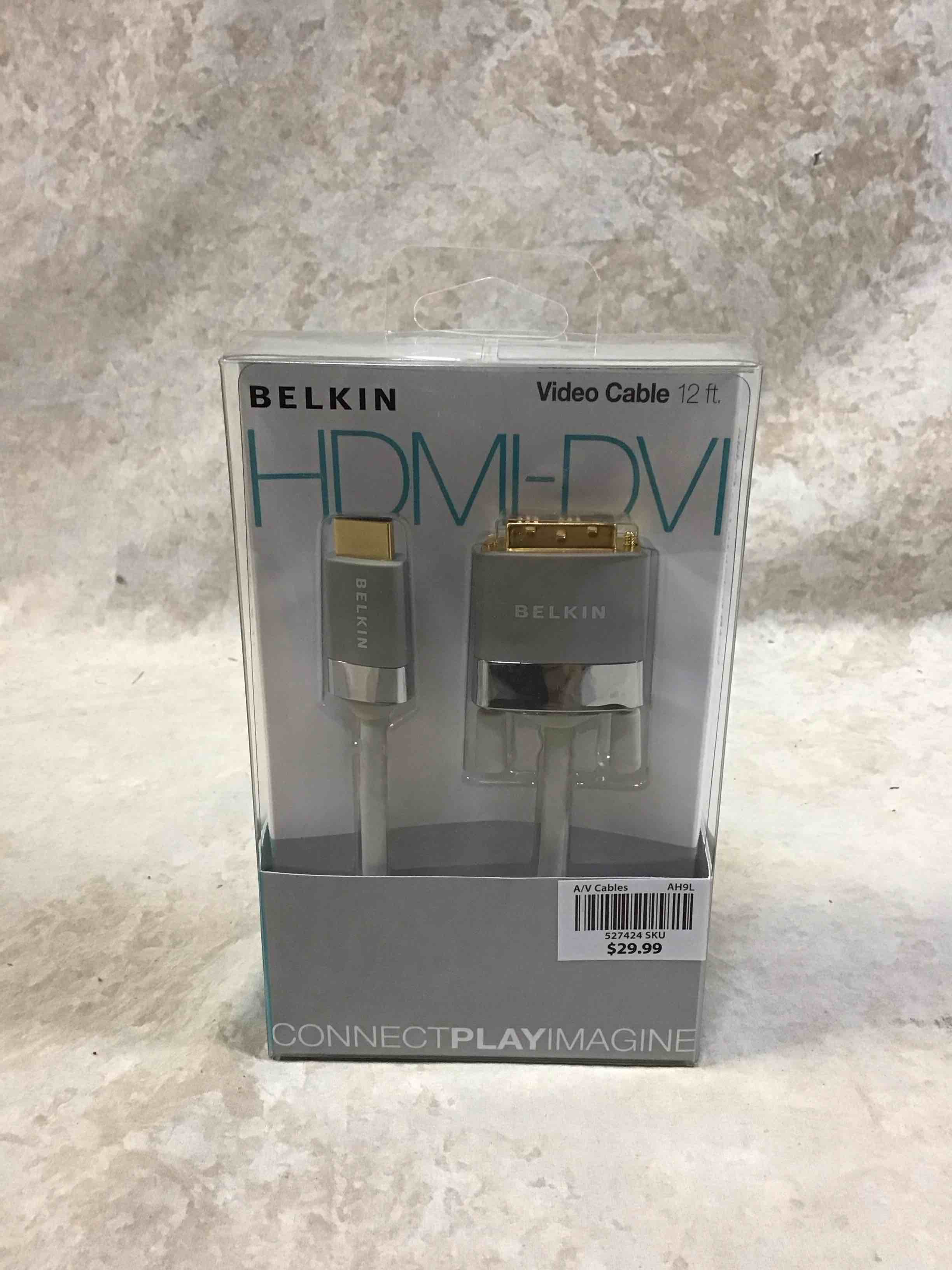 Belkin AV22401-12-WHT HDMI to DVI-D Cable Adapter