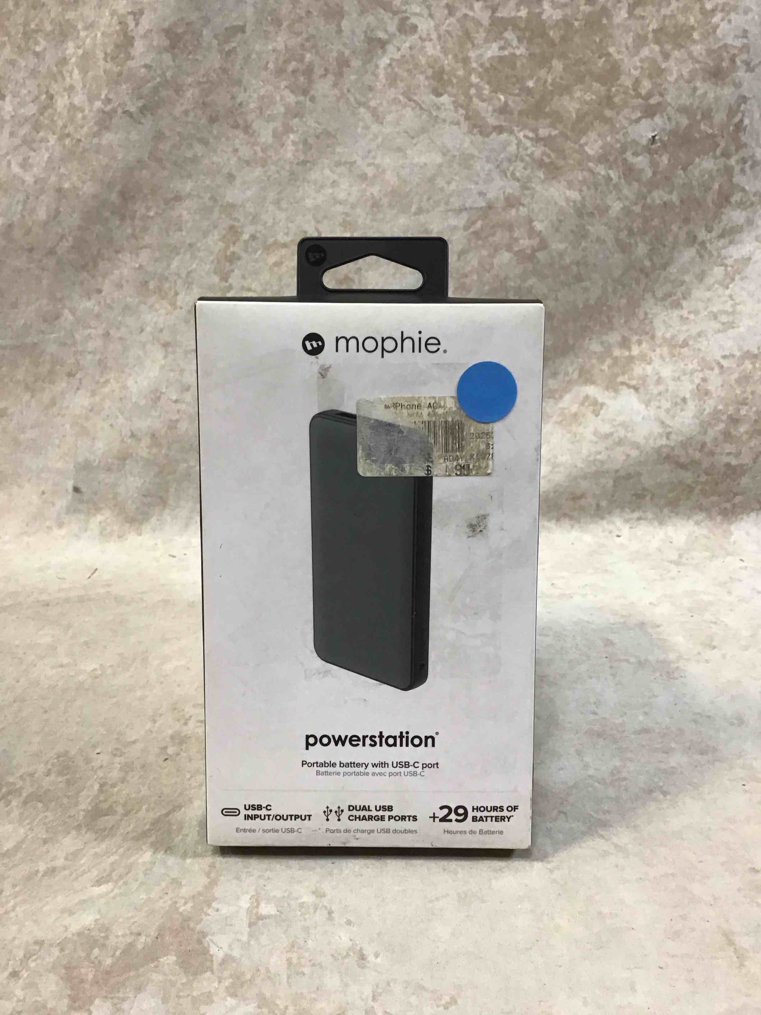 Mophie Powerstation 8000 mAh Dual USB-A/USB-C Port Power Bank (Gray)