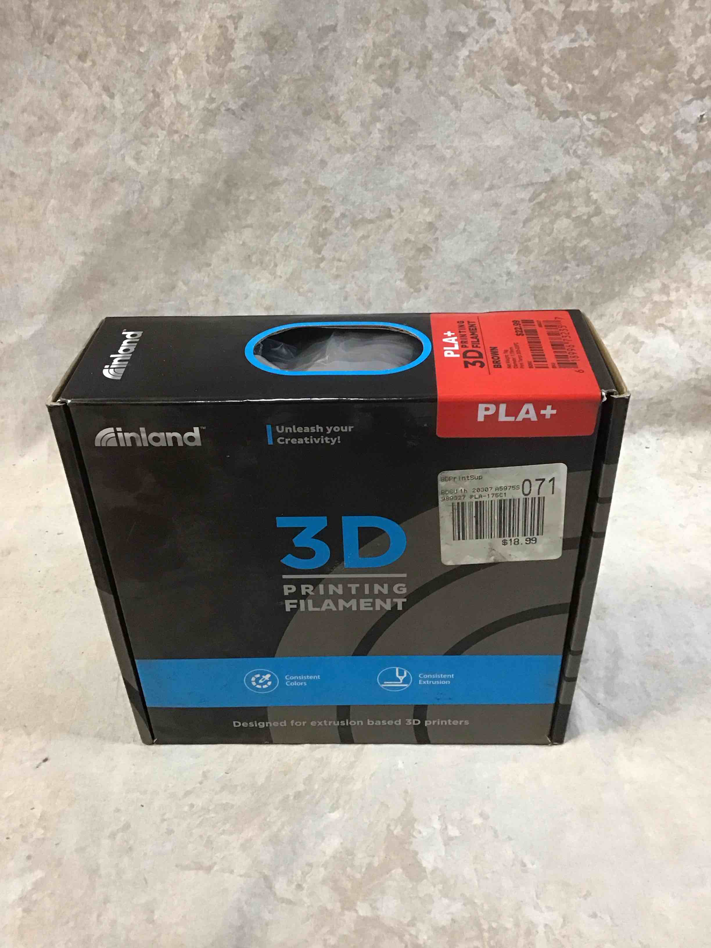 Inland PLA+ 1.75MM Brown 3D Printing Filament