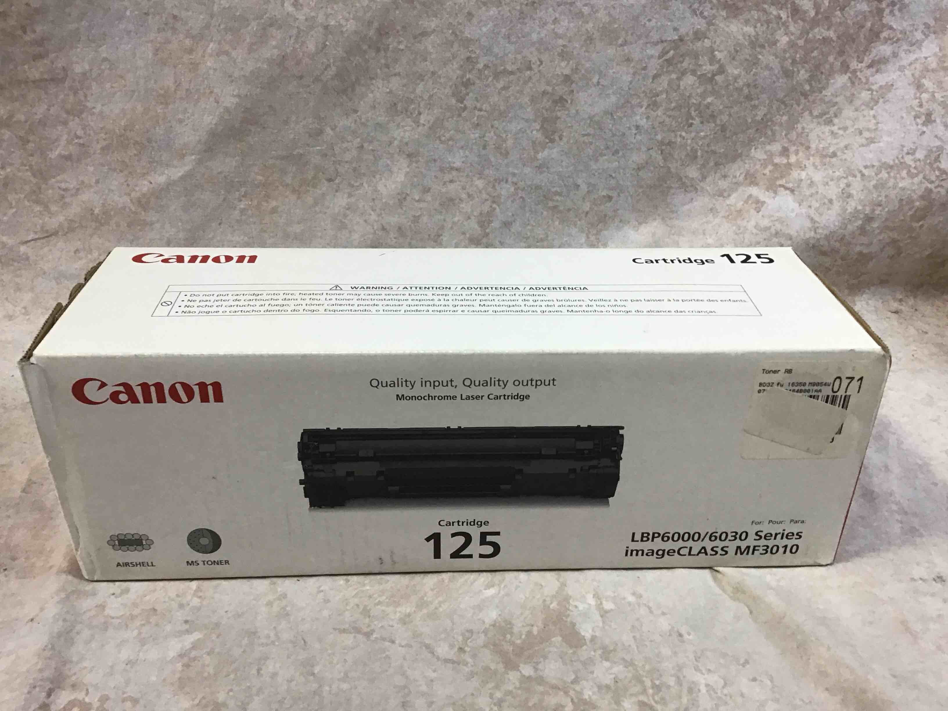 Canon Genuine Toner 125 Black - 1 Each (3484B001)