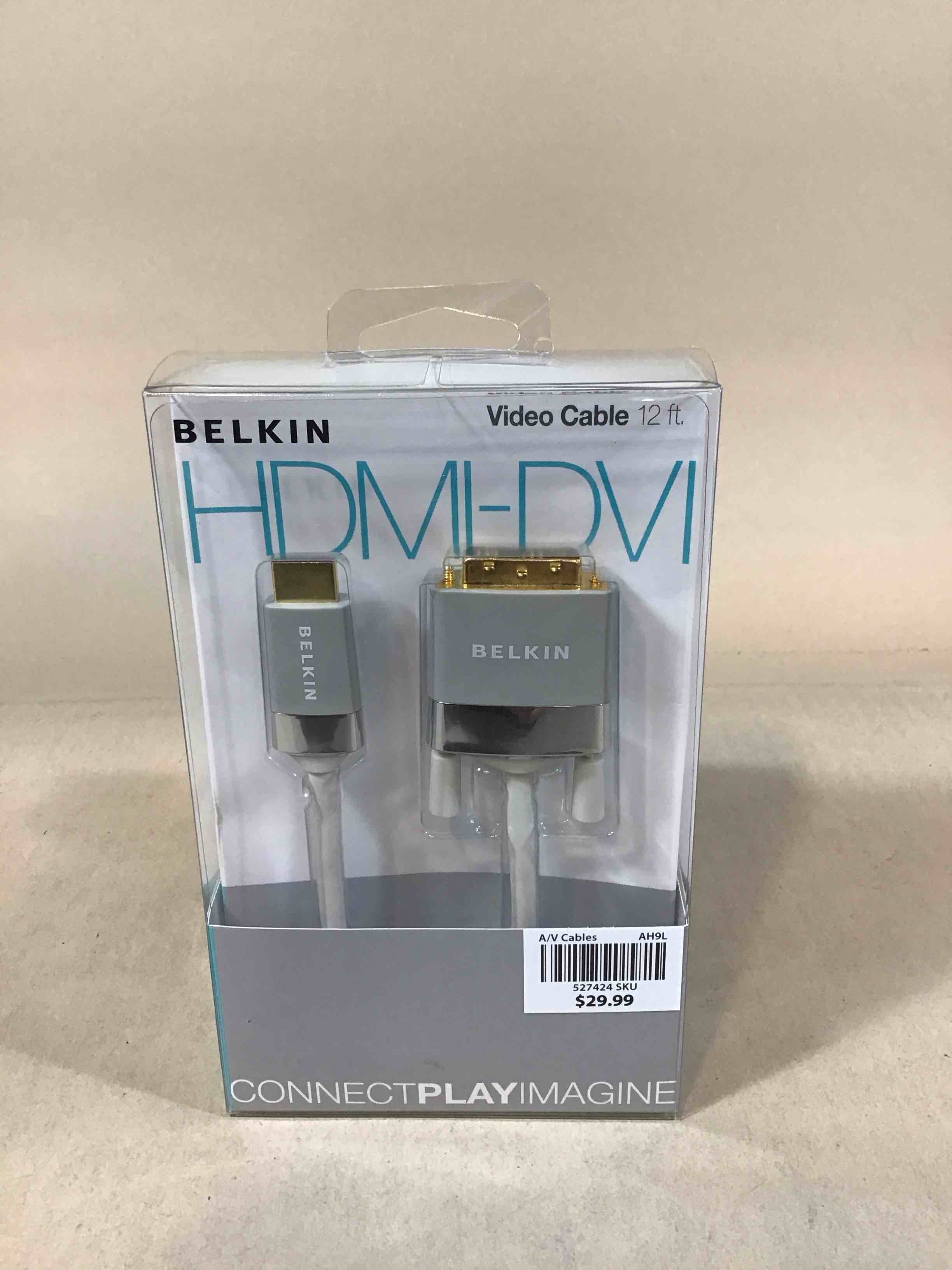 Belkin AV22401-12-WHT HDMI to DVI-D Cable Adapter