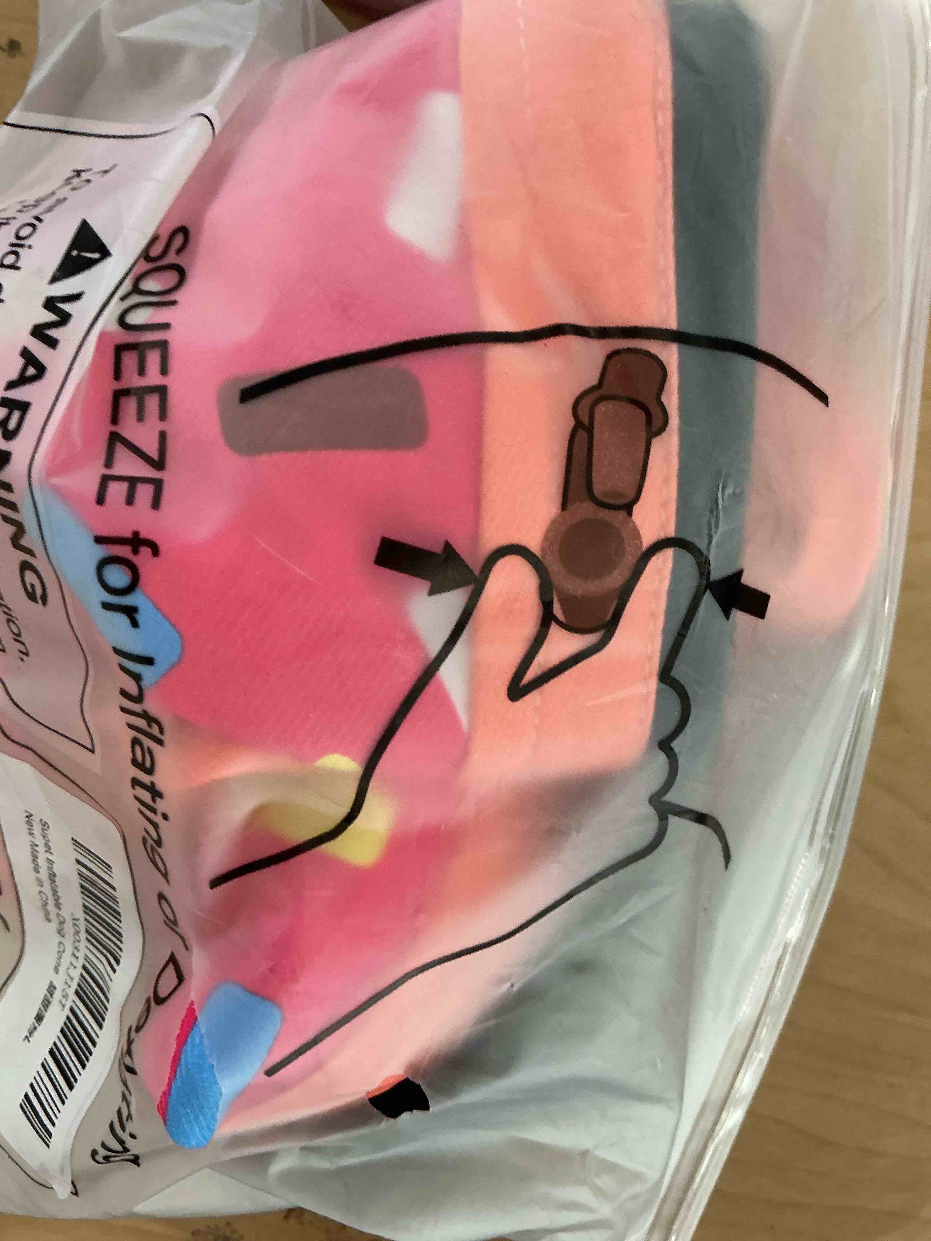Condition photo showing New/Like New for supet inflatable dog cone collar alternative after surgery, doggie neck donut collar recovery ecollar, soft dog cone for small medium large dogs donut pink l-(neck 11"-14")