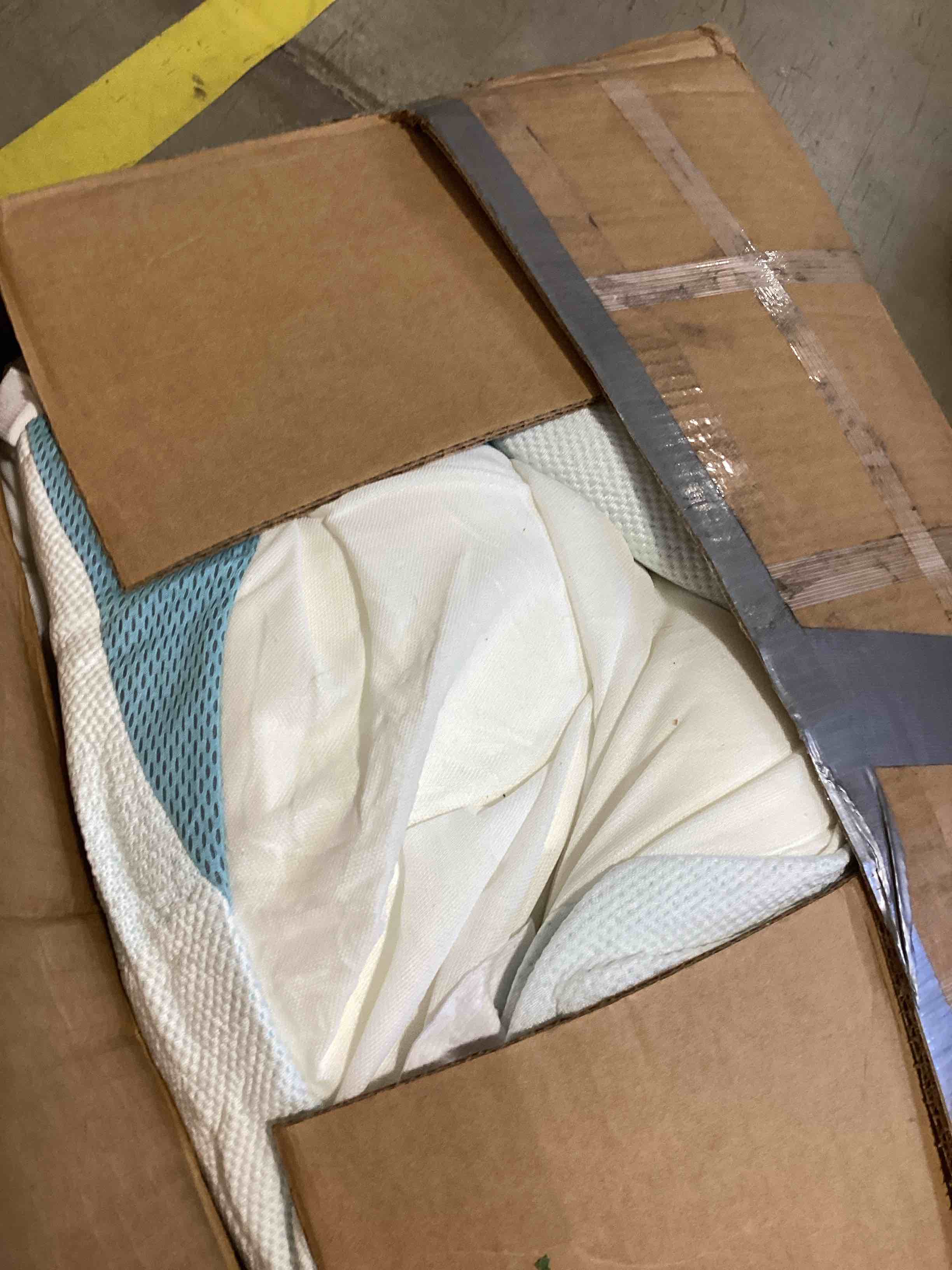 Condition photo showing As Is for tempur-pedic tempur-adapt + cooling 3-inch queen mattress topper medium luxury premium foam, washable cover, medium cooling topper,white 3" + cooling queen
