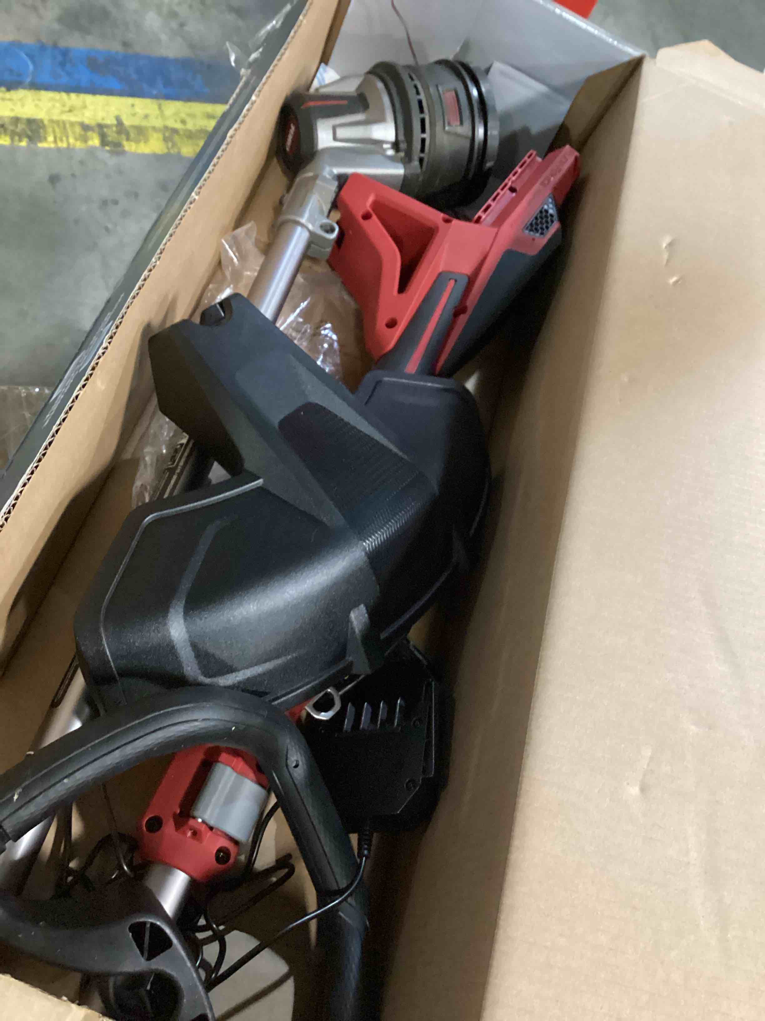 Condition photo showing As Is for toro 51837 16 in. 60 v battery string trimmer kit (battery & charger)
