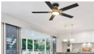 60 Inch Ceiling Fan with Lights and Remote, 30W 12" LED Panel Flush Mount Ceiling Fan, 6-Speed Quiet