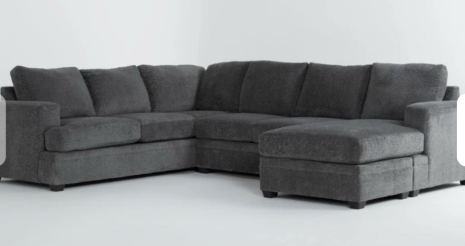 dark grey sectional INCOMPLETE SET
