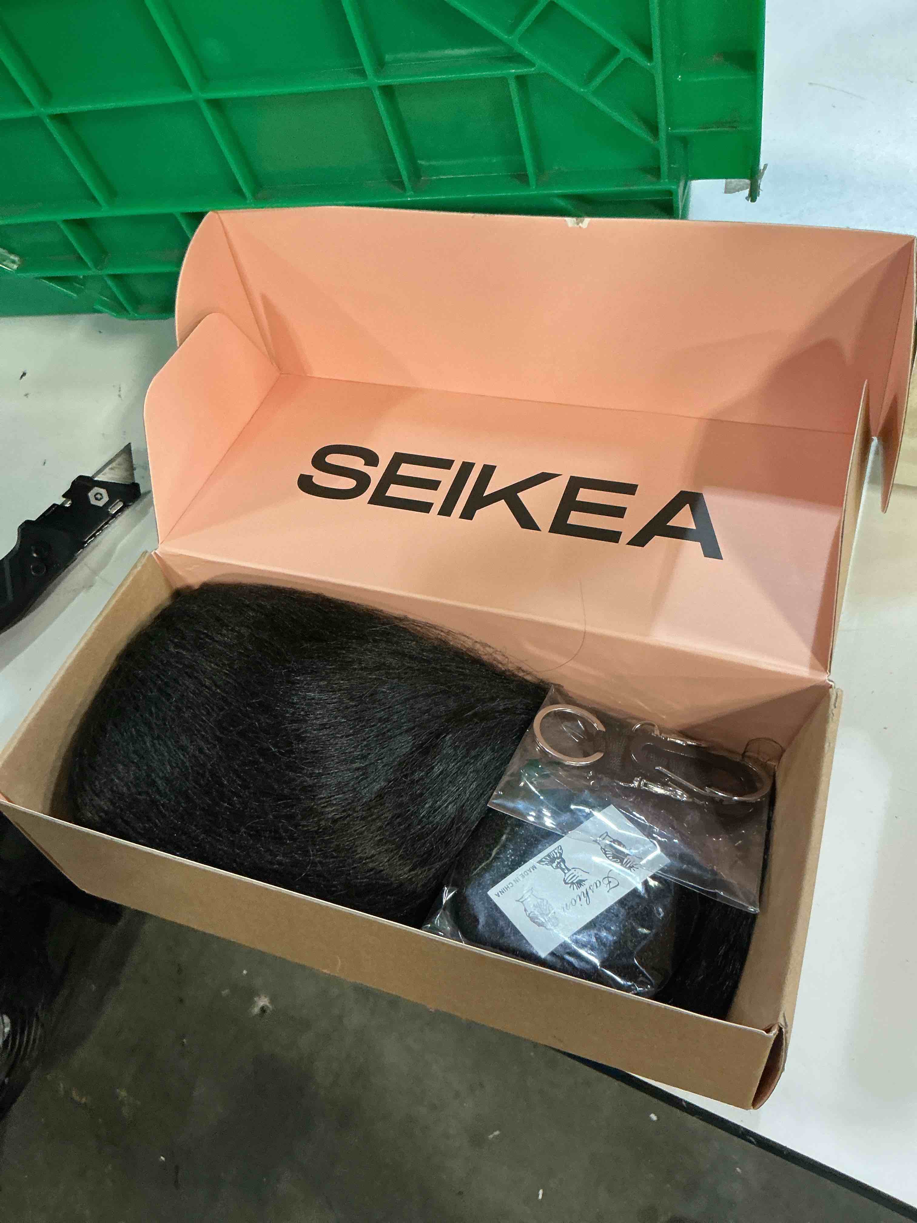 Condition photo showing New/Like New for seikea cheer ponytail hair piece, 100% super protein fiber straight cheerleader hairpiece lightweight silky smooth fluffy 18" ponytail extension for cheerleader competition, dance black brown