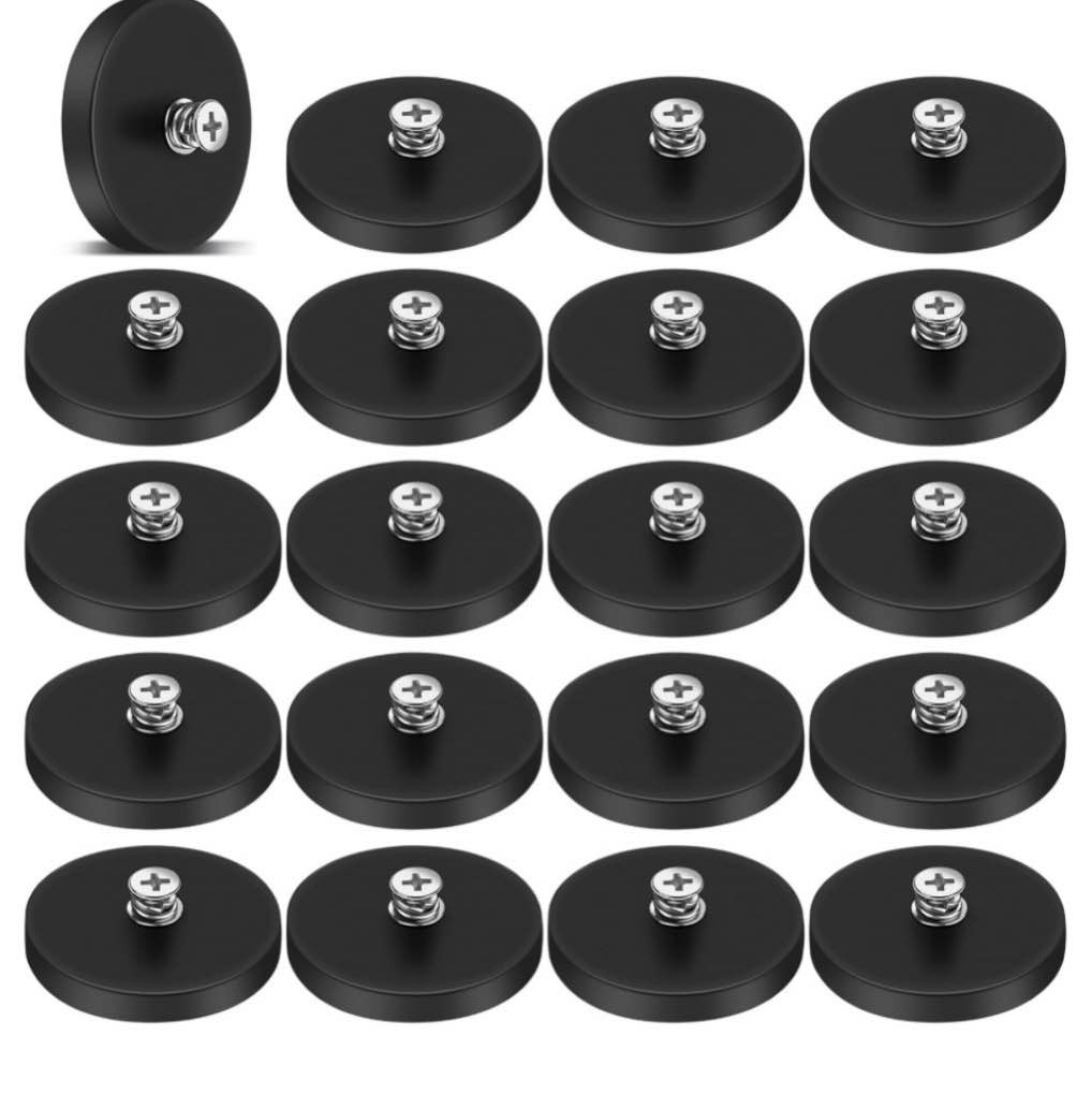 Rubber Coated Magnet of 20PCS, Anti Scratch Magnets Mount 7.7lbs Small Non-Slip Strong Monting Magne