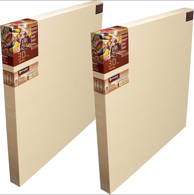 masterpiece z2do-3344 3d pro 2.5" deep vintage l21c belgian linen 13.0 oz oil primed linen stretched canvas 10x15" 2 piece