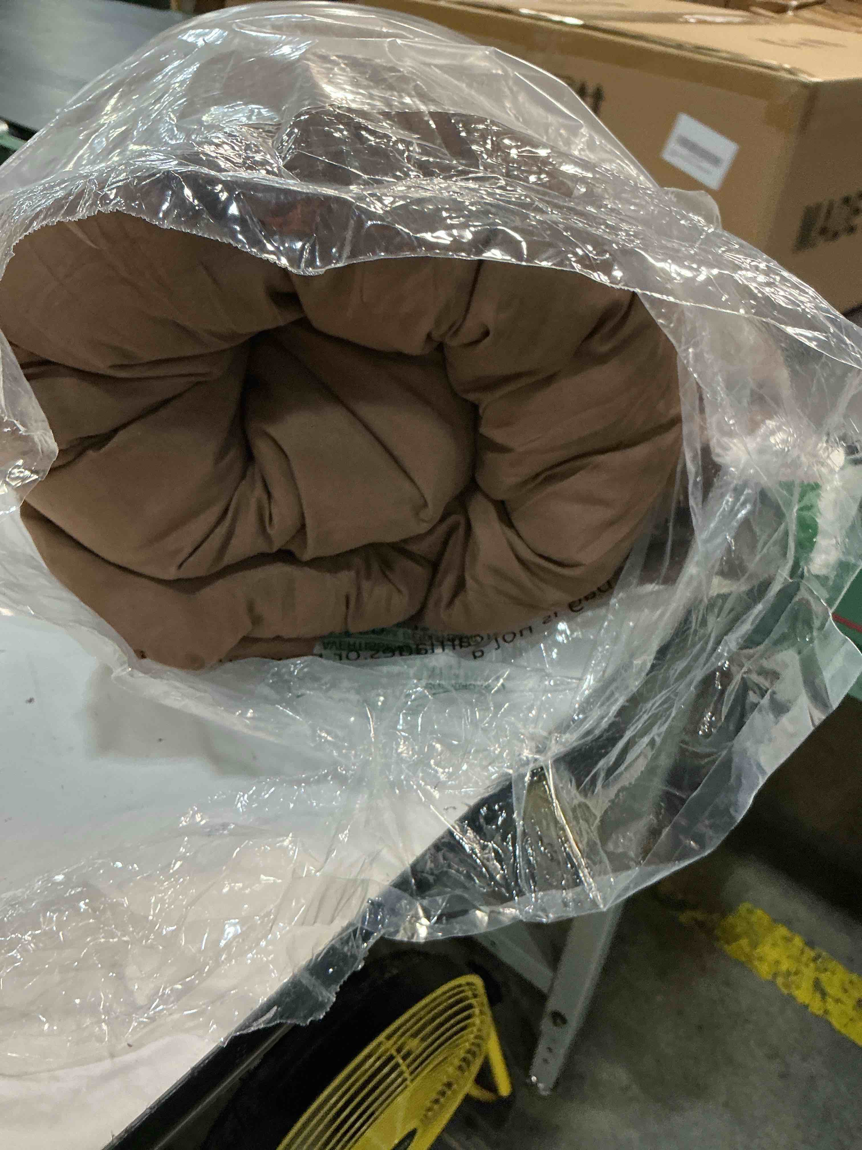 Condition photo showing As Is for litanika queen comforter set brown - 7 pieces bed in a bag queen bedding comforter sets, solid lightweight bed set with comforter, sheets, pillowcases & shams queen (90"x90") 06 - brown