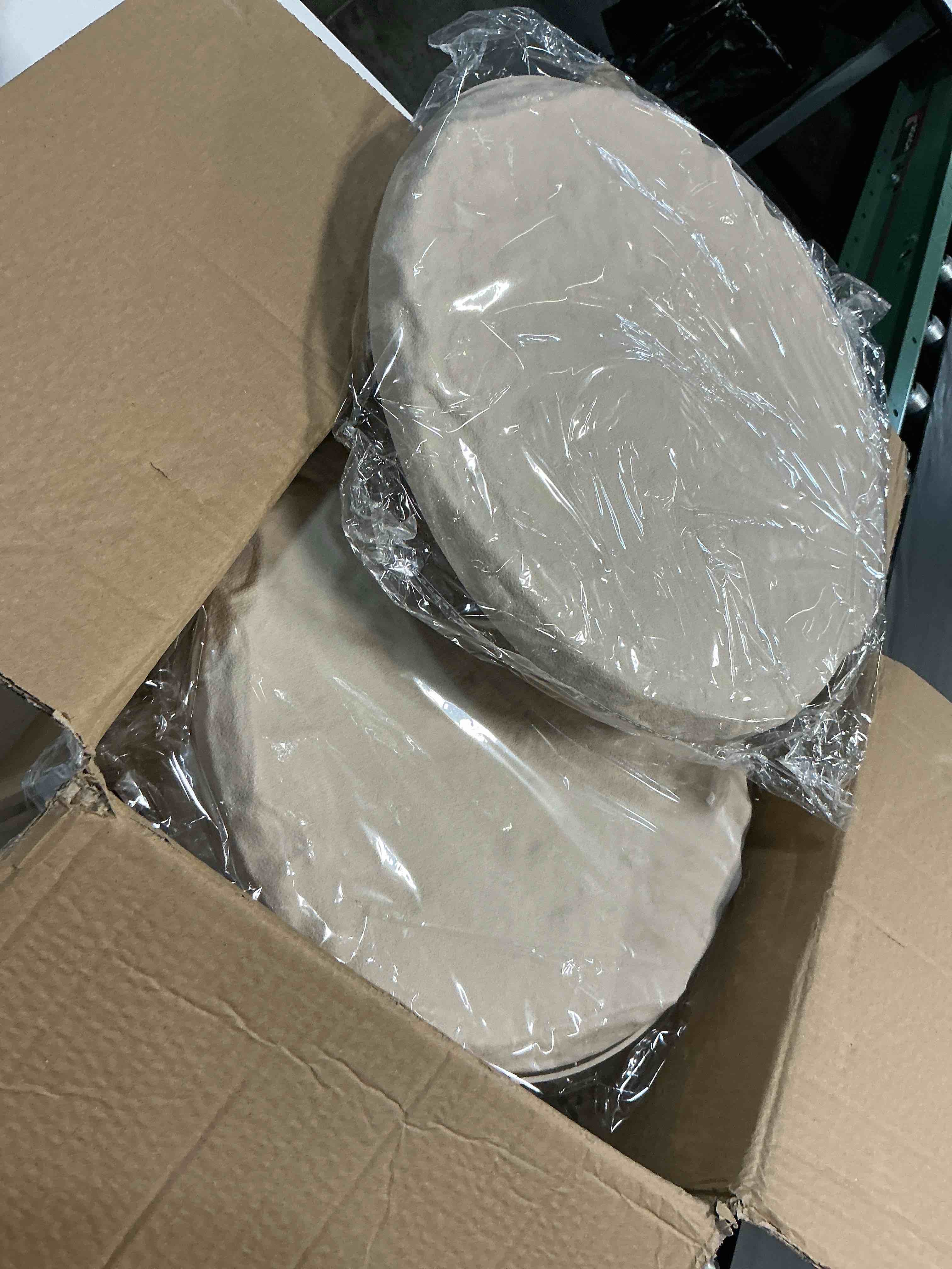 Condition photo showing New/Like New for 8 pcs garden stepping stones with ground stake down rubber stepping stones outdoor 15.5'' paving garden step stones decorative walking stones for path patio lawn yard garden pathway pavers round beige large 15.5 inches 8