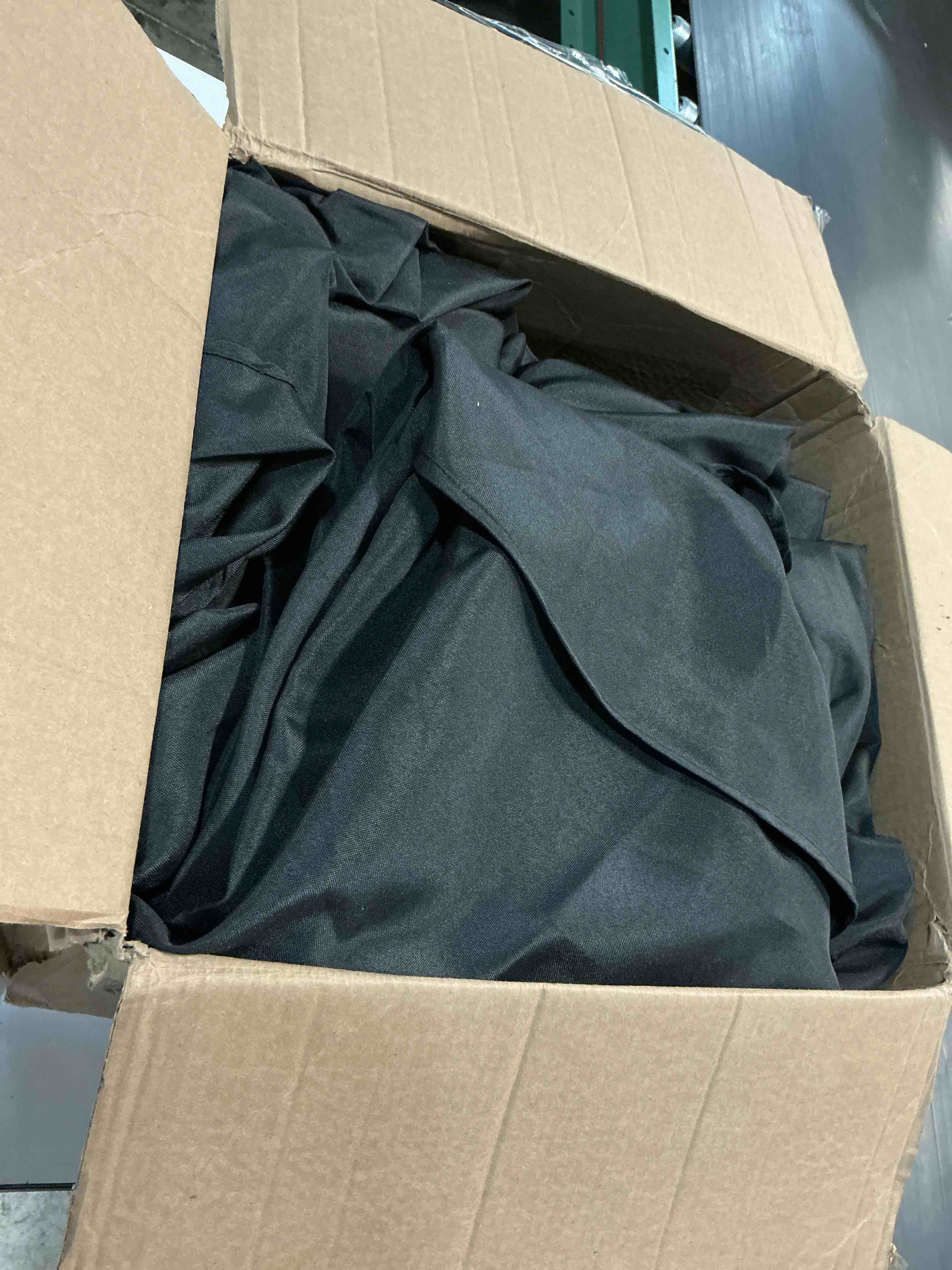 Condition photo showing As Is for brillmax 6 pack black round tablecloths 120 inch for 60” tables - 150 gsm polyester fabric, floor length drop, water, stain & wrinkle resistant cloth cover for wedding reception banquet dining black 120 in, 6 pack