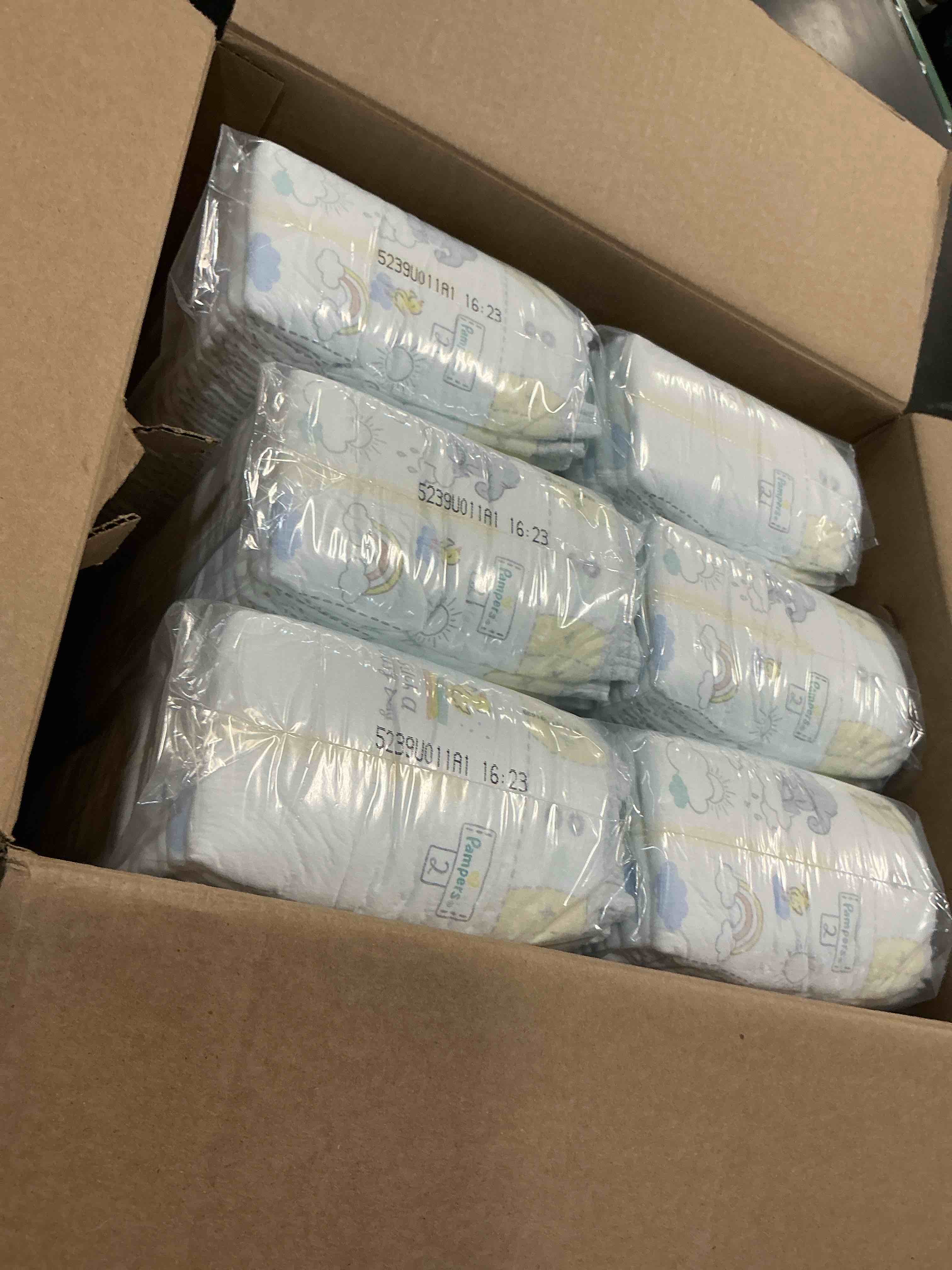 Condition photo showing New/Like New for pampers baby diapers - swaddlers - size 2, 186 count, ultra absorbent disposable infant diaper