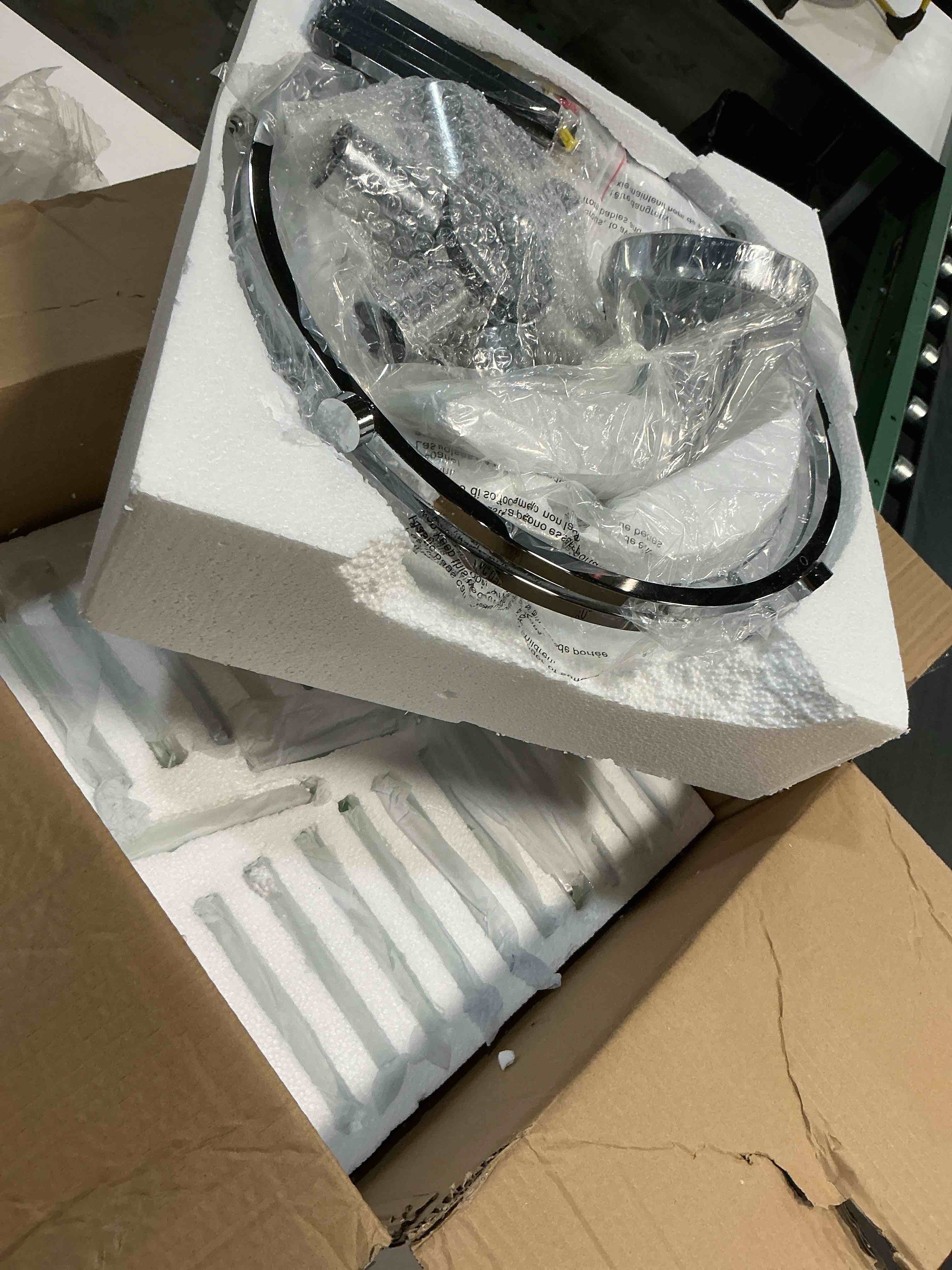 Condition photo showing Good Condition for yyjlx 5-light retor crystal ceiling light fixture oil rubbed bronze semi flush mount chandelier ceiling lamp for living room dining room entryway hallway foyer bedroom laundry bathroom